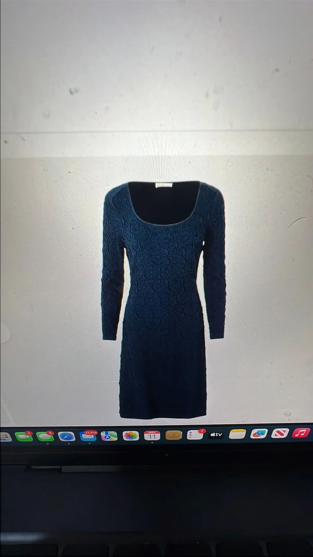 Product image for Stine Goya Orchid Heavy Textured Polyester Dress Floral Size Small Blue Womens
