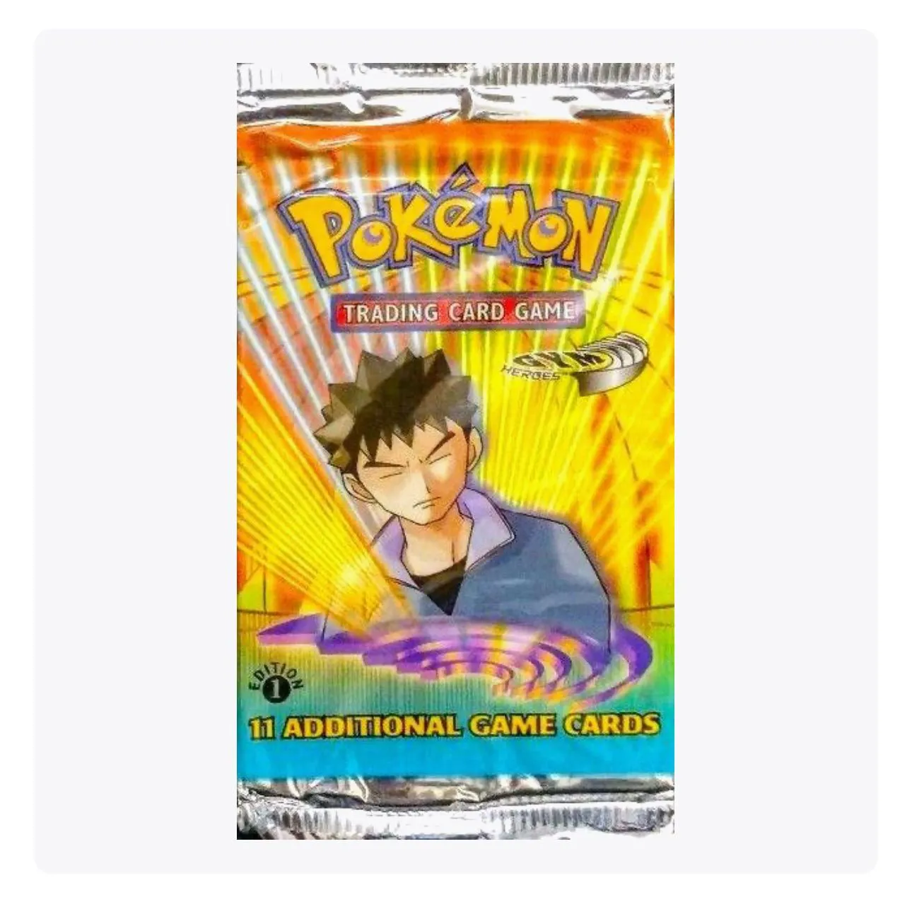 gym heroes 1st edition booster box Pokemon TCG: Gym Heroes 1st Edition Booster Pack (Brock)