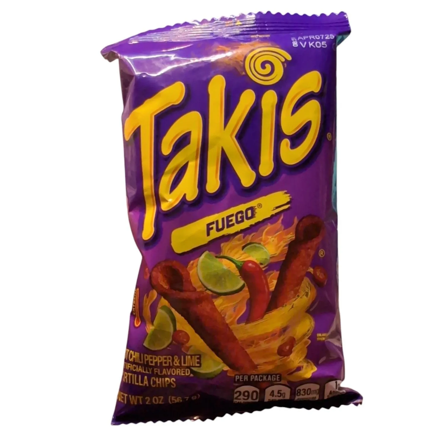 Product image for Takis Fuego Extreme Hot chili pepper and lime tortilla chips 2 oz