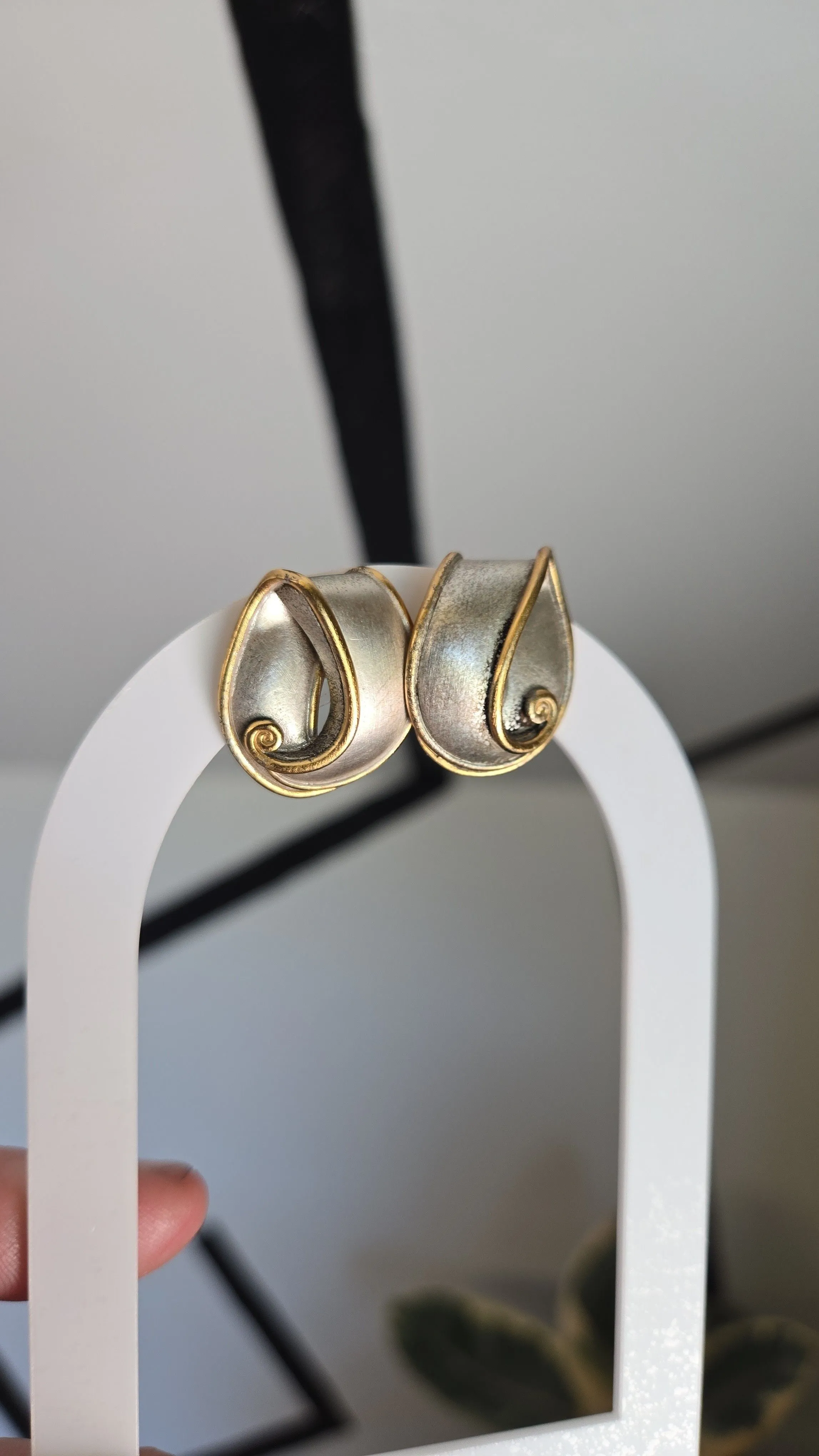 Product image for 16. 925 Sterling Mixed Tone Earrings 