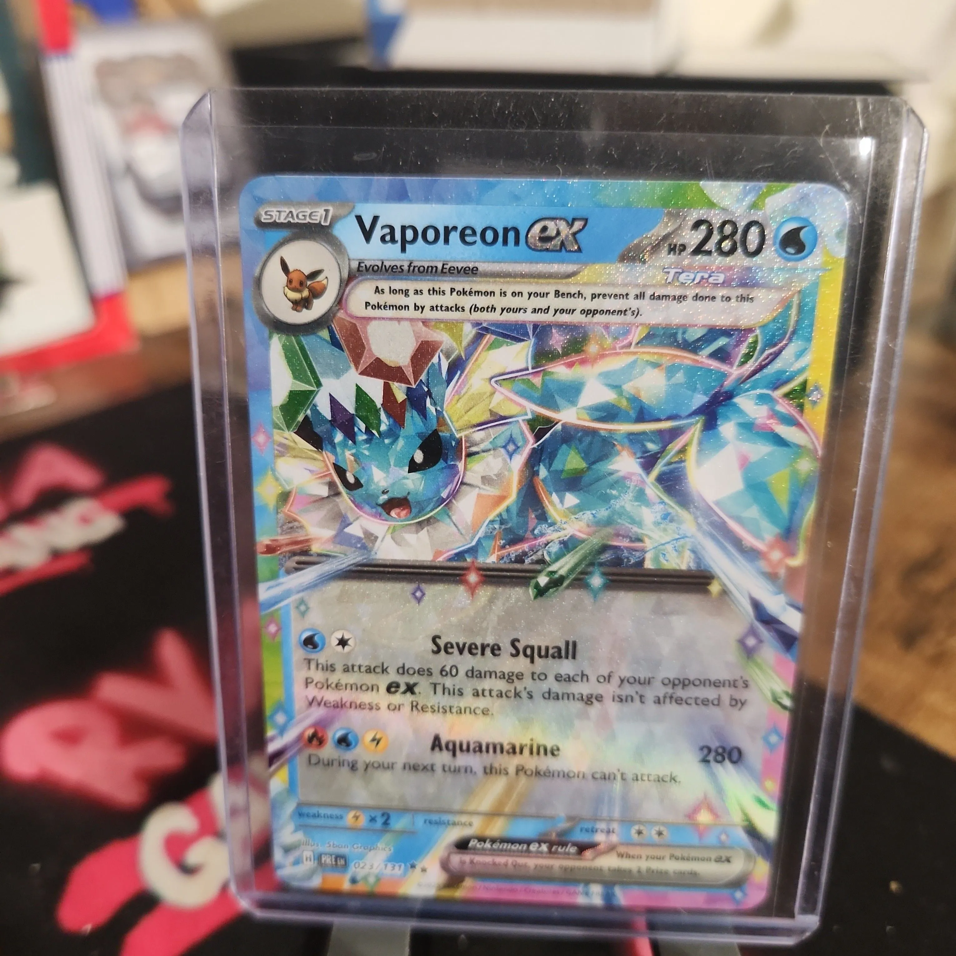 Vaporeon ex 023/131 Prismatic Evolutions Pokemon Card  Whatnot: Shop,  Sell, Connect