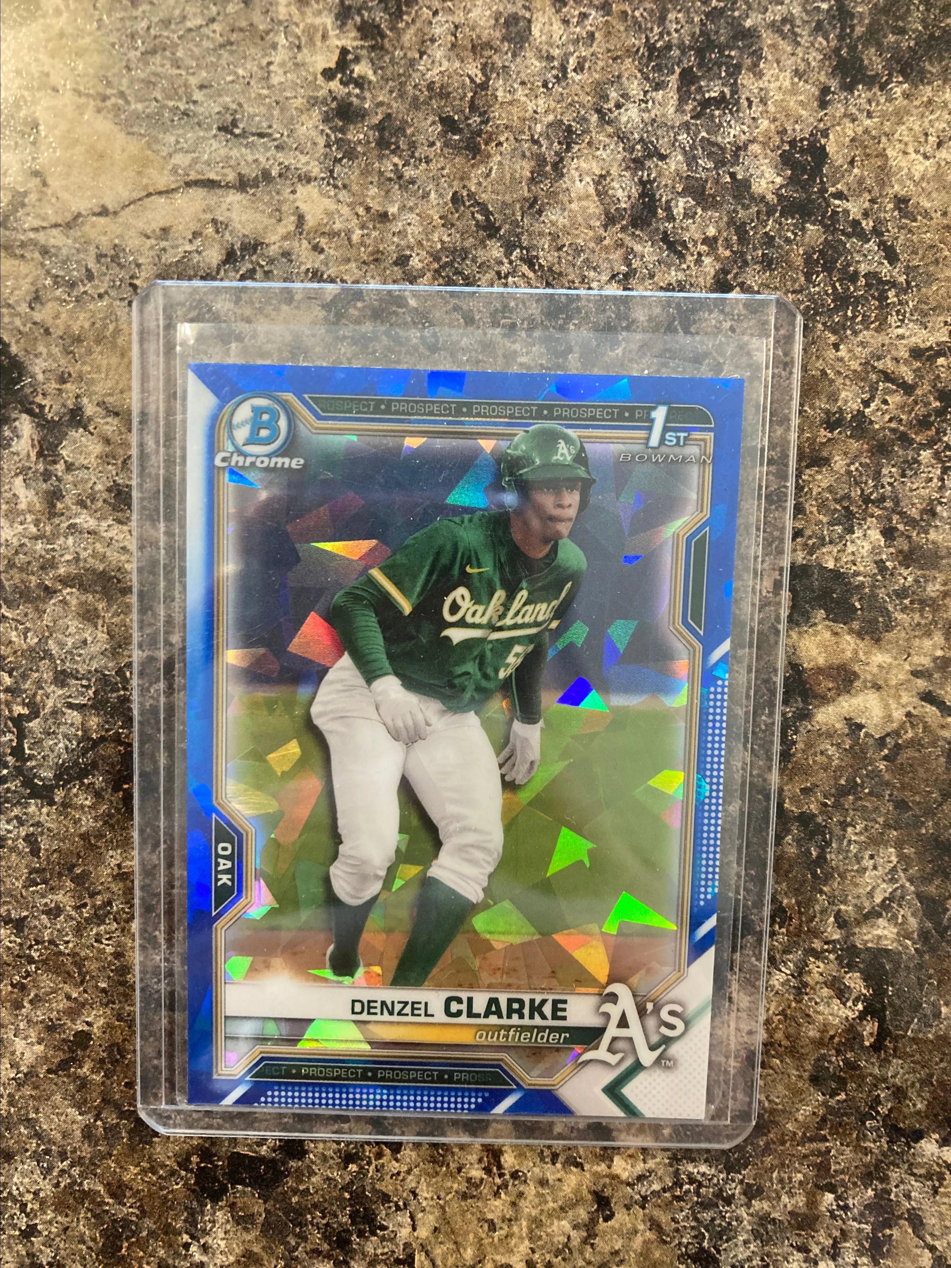 Product image for Denzel Clarke 2021 1st bowman chrome sapphire