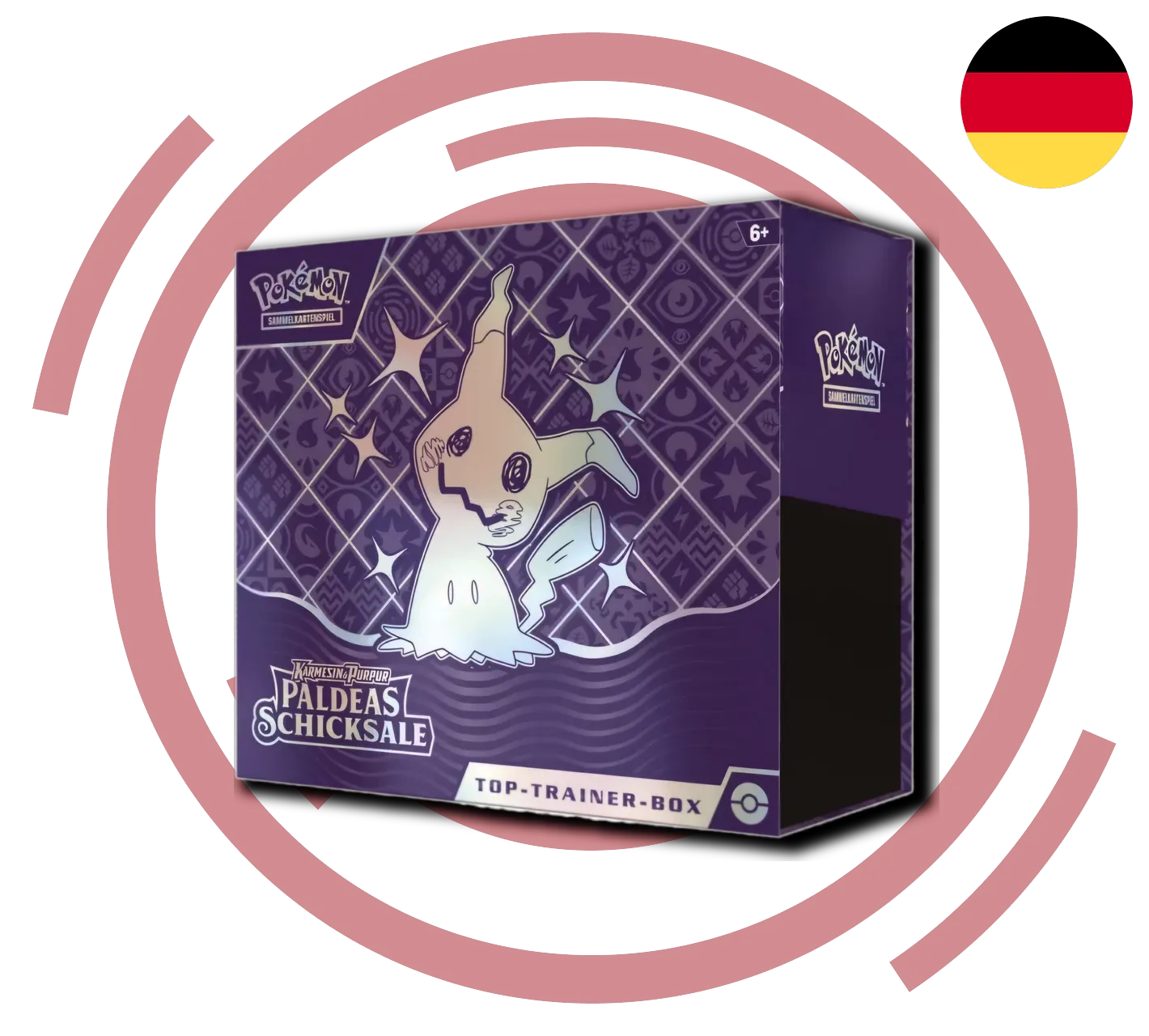 Product image for 1x Paldeas Schicksale Top Trainer Box DE