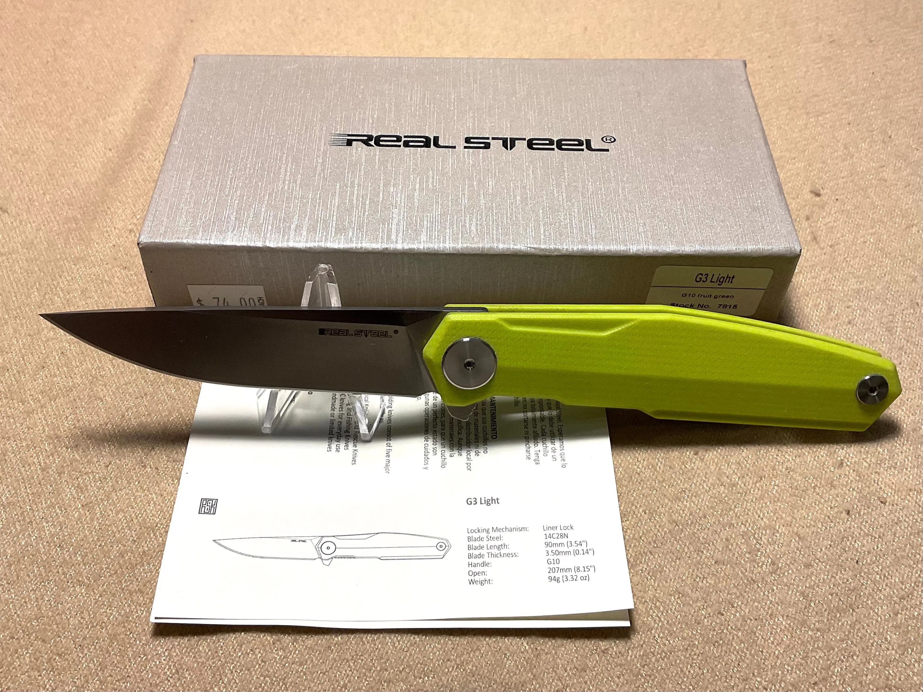 Product image for Real Steel Knives G3 Light  7815