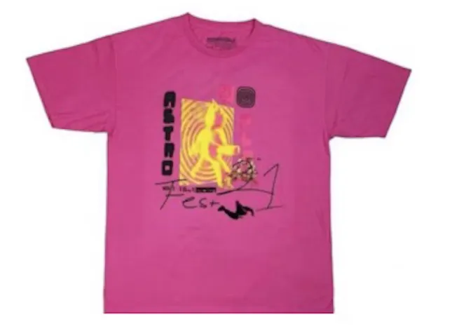 Product image for Travis Scott Astroworld Otherside Tee Pink size S M XXL