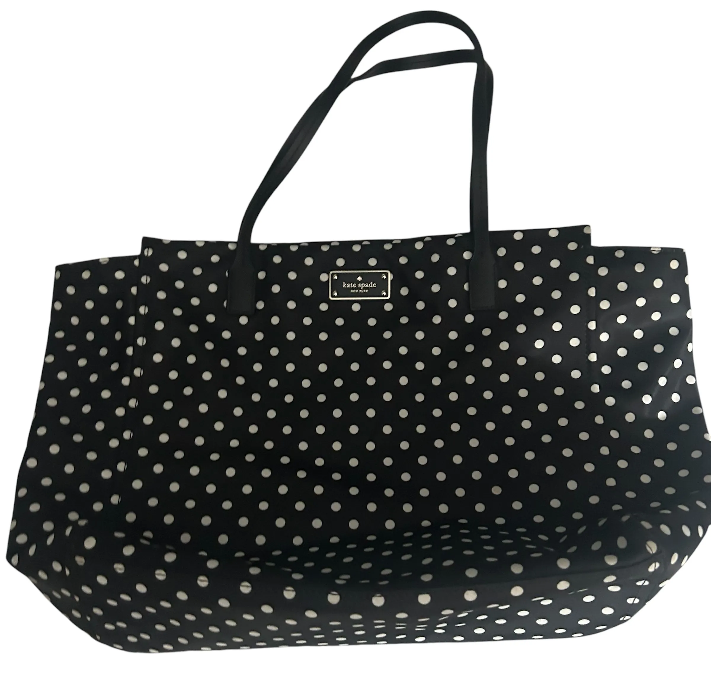 Product image for Kate Spade Black Polka Dot Tote Bag