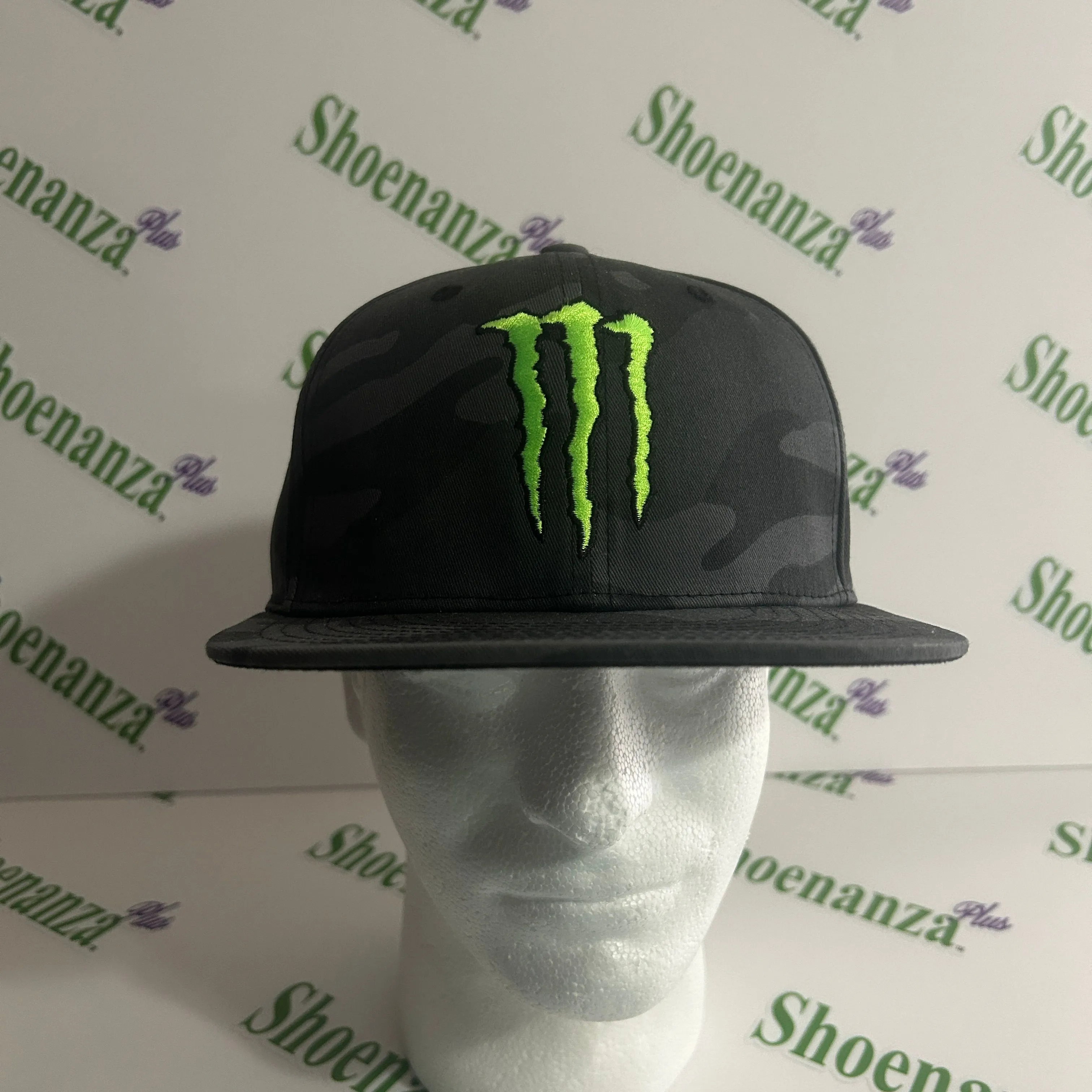 Product image for Monster Energy Drink Hat Snapback Adjustable Flat Bill Camo Camouflage Cap OSFM