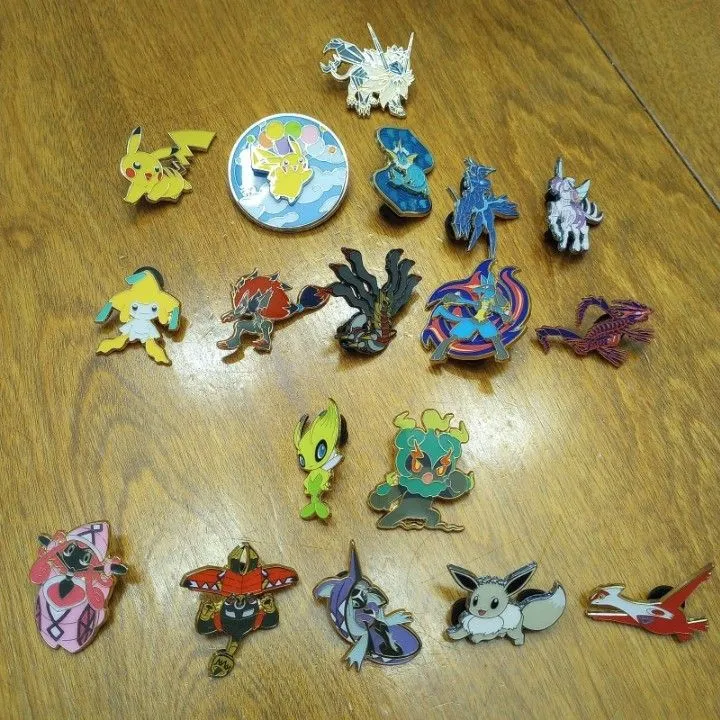 Product image for 18 Authentic Pokemon Pins pulled from pokemon pin collection boxes