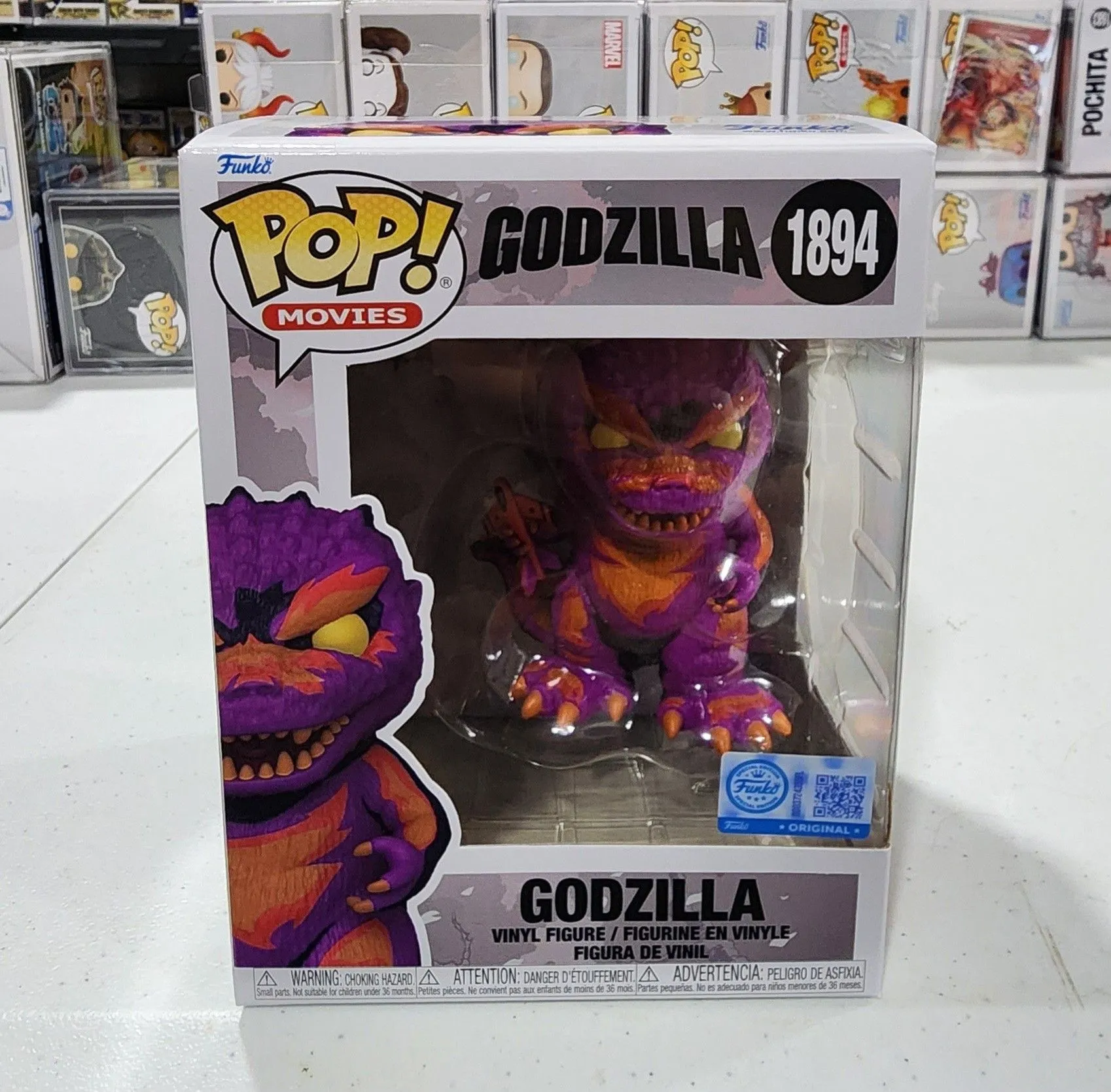Product image for Funko Pop Premium Godzilla Retro Futurism Art EE Exclusive # 1894 