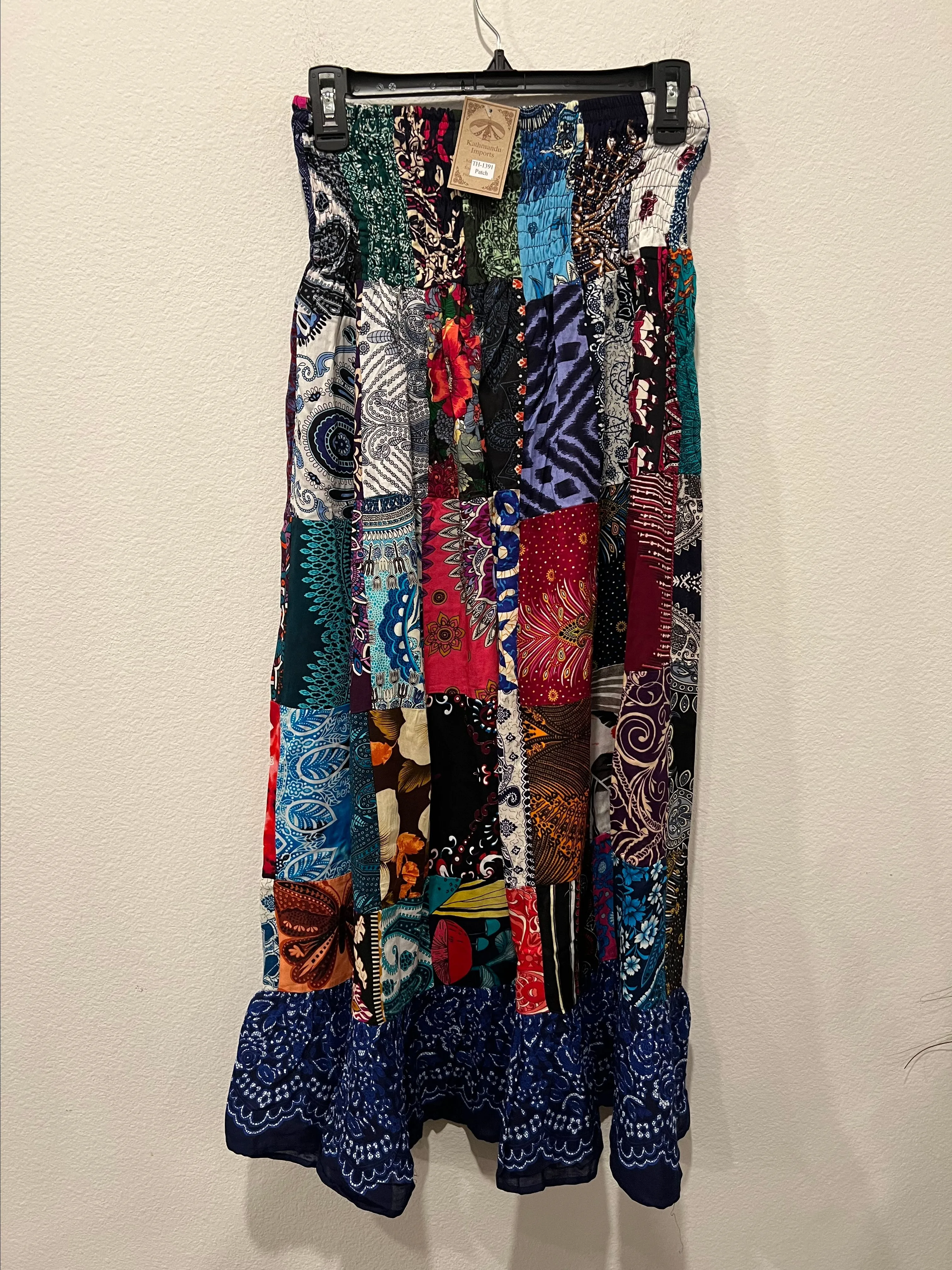 Product image for Colorful Patchwork Maxi Skirt by Kathmandu One Size Fits S-L