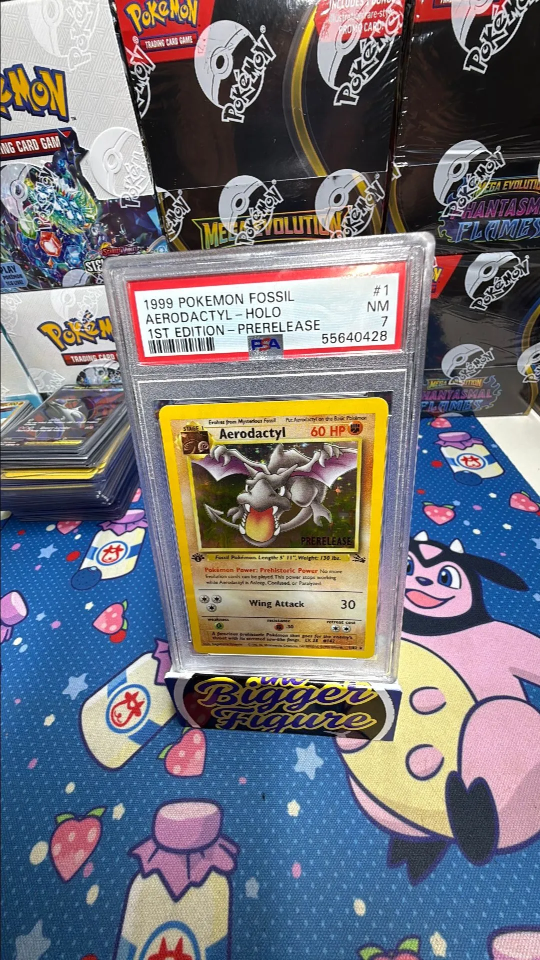 1999 Pokemon Fossil Aerodactyl-Holo 1St Edition-Prerelease PSA NM 7   Whatnot: Shop, Sell, Connect