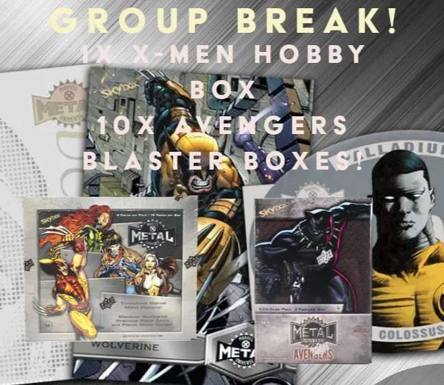 Product image for X-Men & Avengers Marvel Metal Universe 12 Spot Group Break