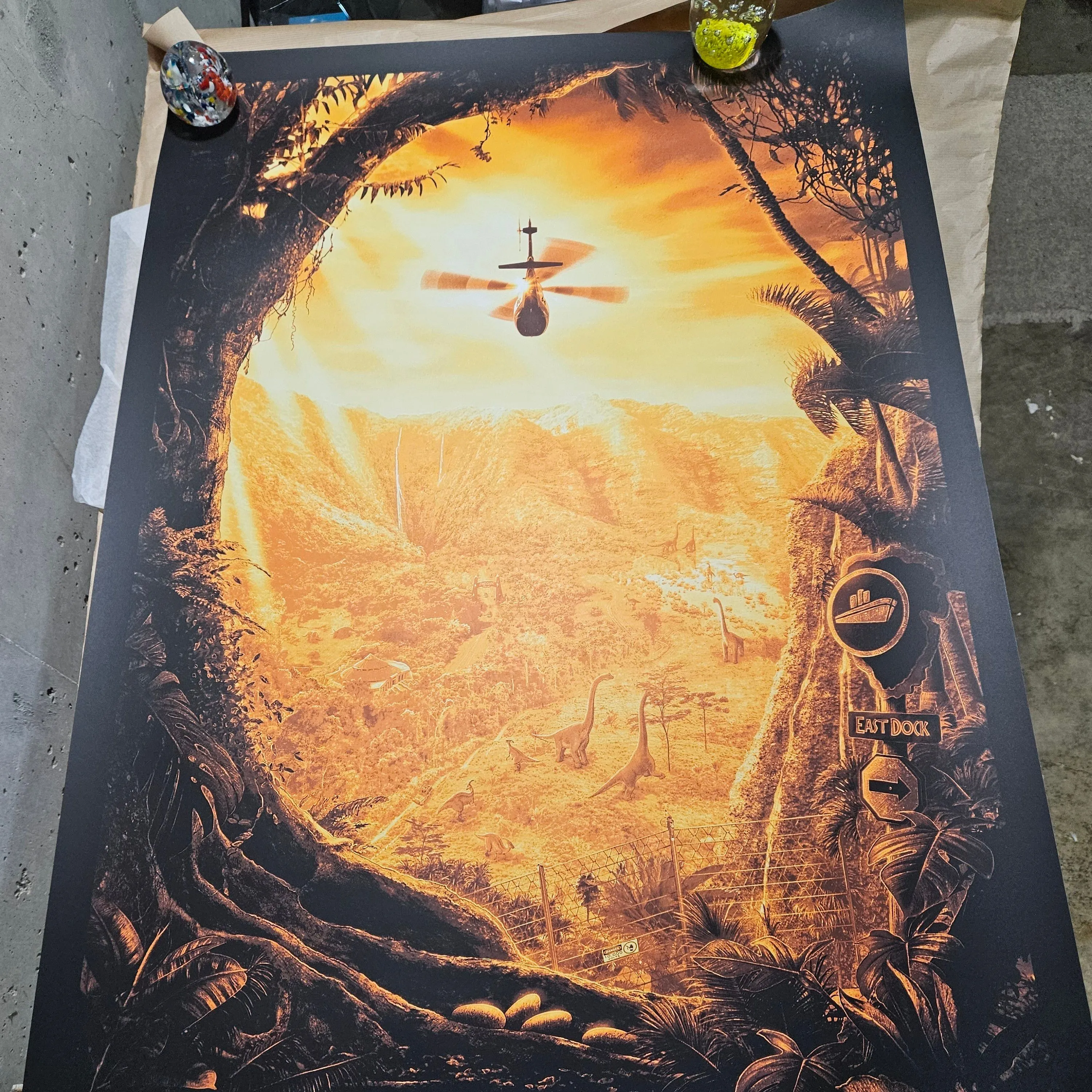 Product image for Jurassic Park - Limited Edition Screen Print Amber Variant AP by Kevin Wilson