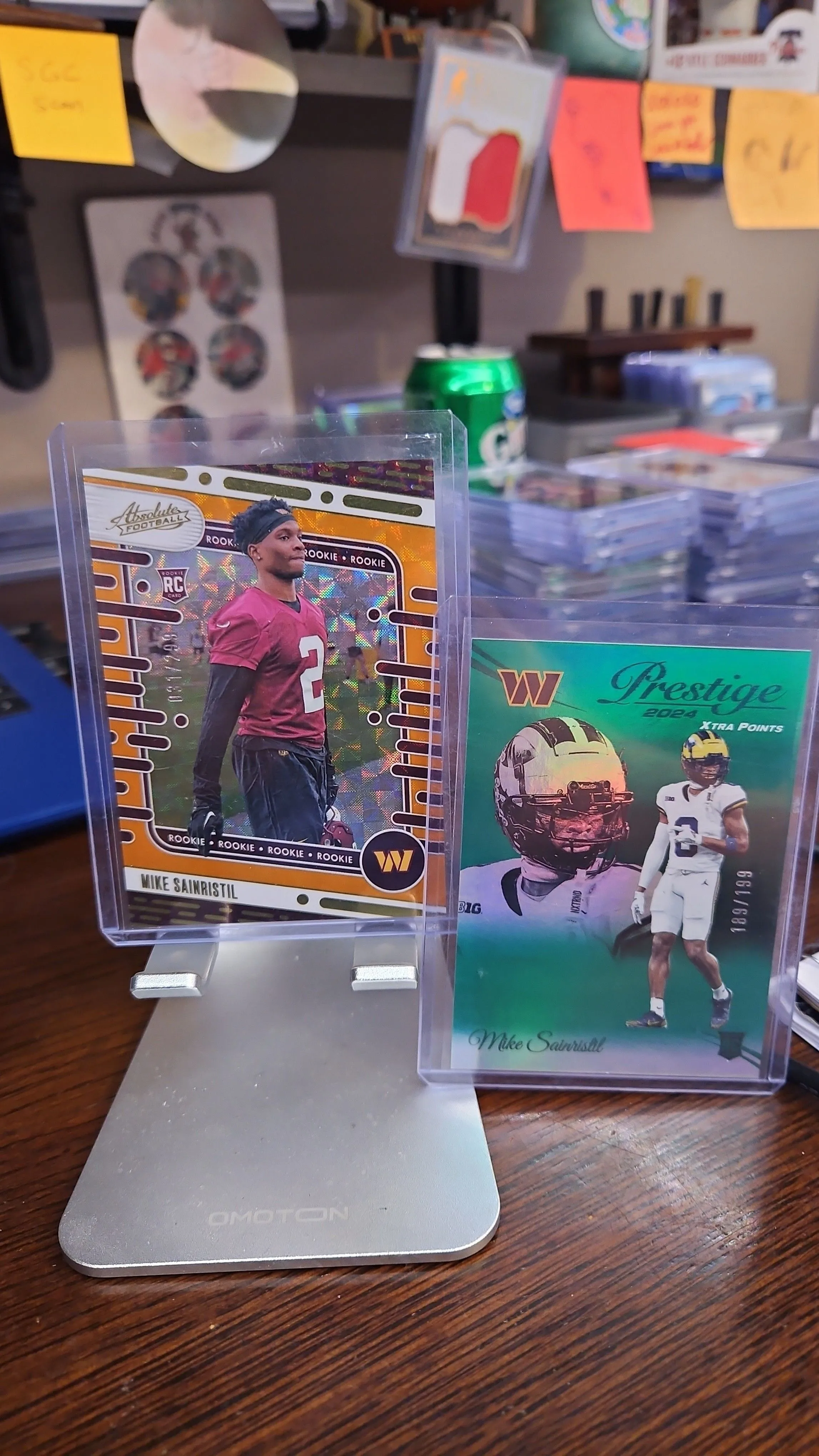 Product image for Mike Sainristil 2 Card #d Rookie Lot...2024 Absolute #d 31/299...2024 Prestige 189/199..Commanders 
