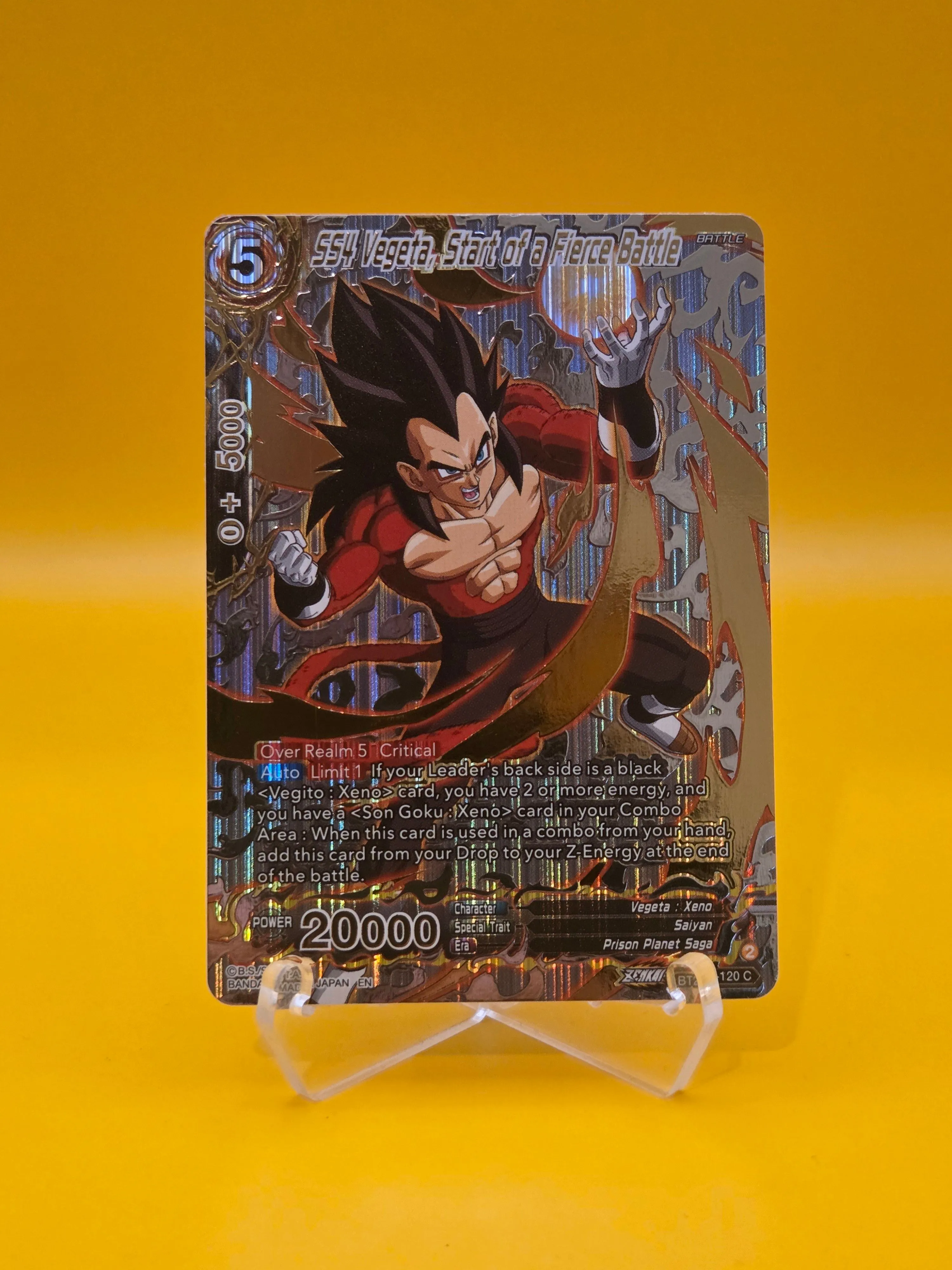 Product image for SS4 Vegeta, Starter of a Fierce Battle Gold Foil Dragon Ball Super