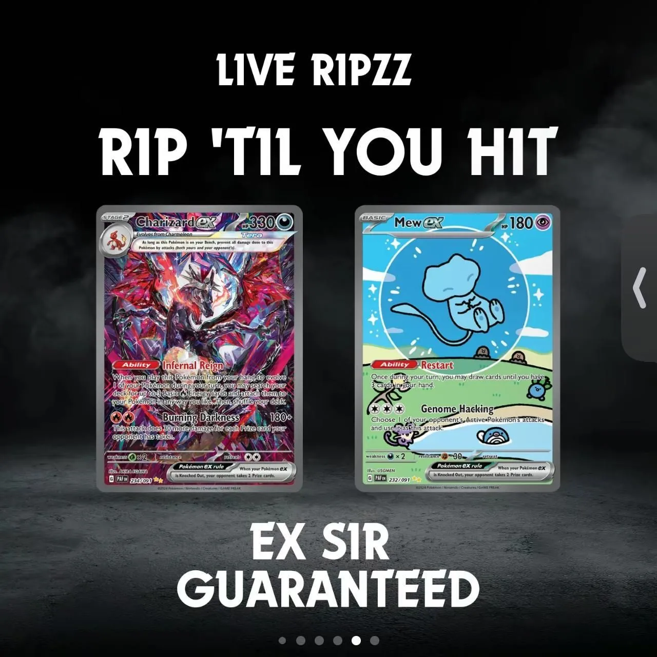 EX SIR Guaranteed Scarlet & Violet-Paldean Fates Booster RTYH!  Whatnot:  Shop, Sell, Connect