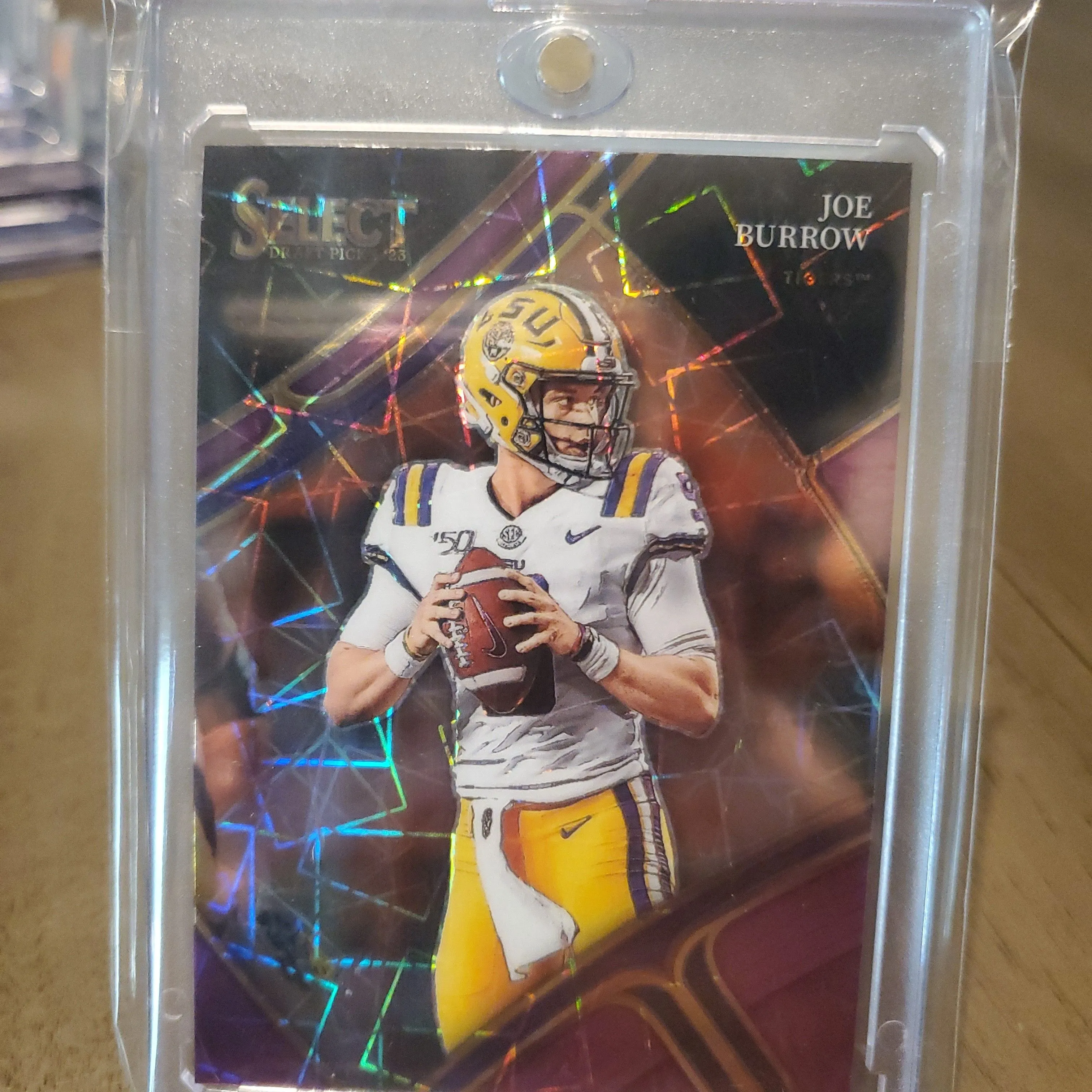 Product image for 2023 Select Draft Joe Burrow Purple Lazer Bengals