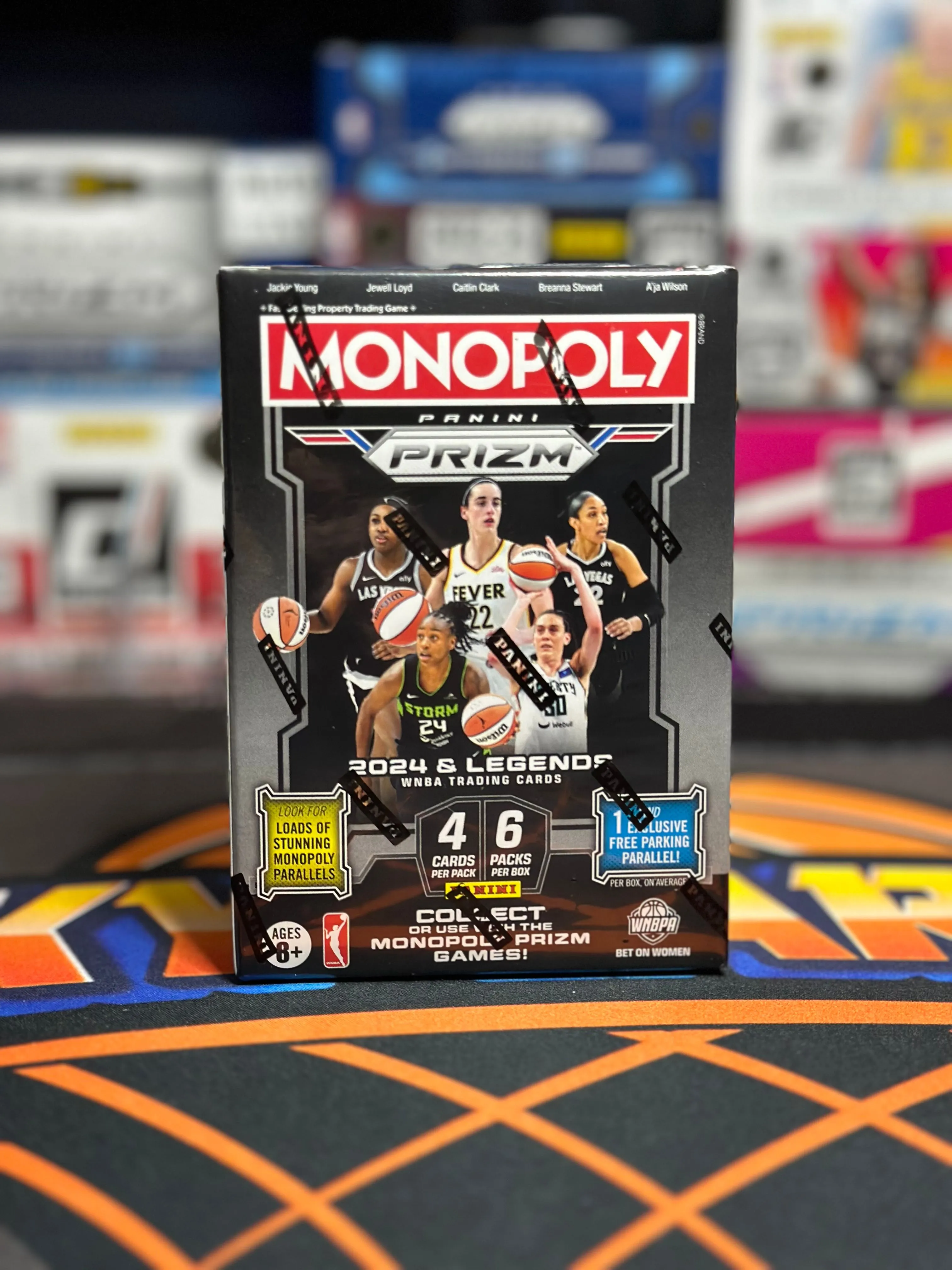 Product image for 1 2024 WNBA Prizm Monopoly Blaster Box(Panini Exclusive)Fresh Case!