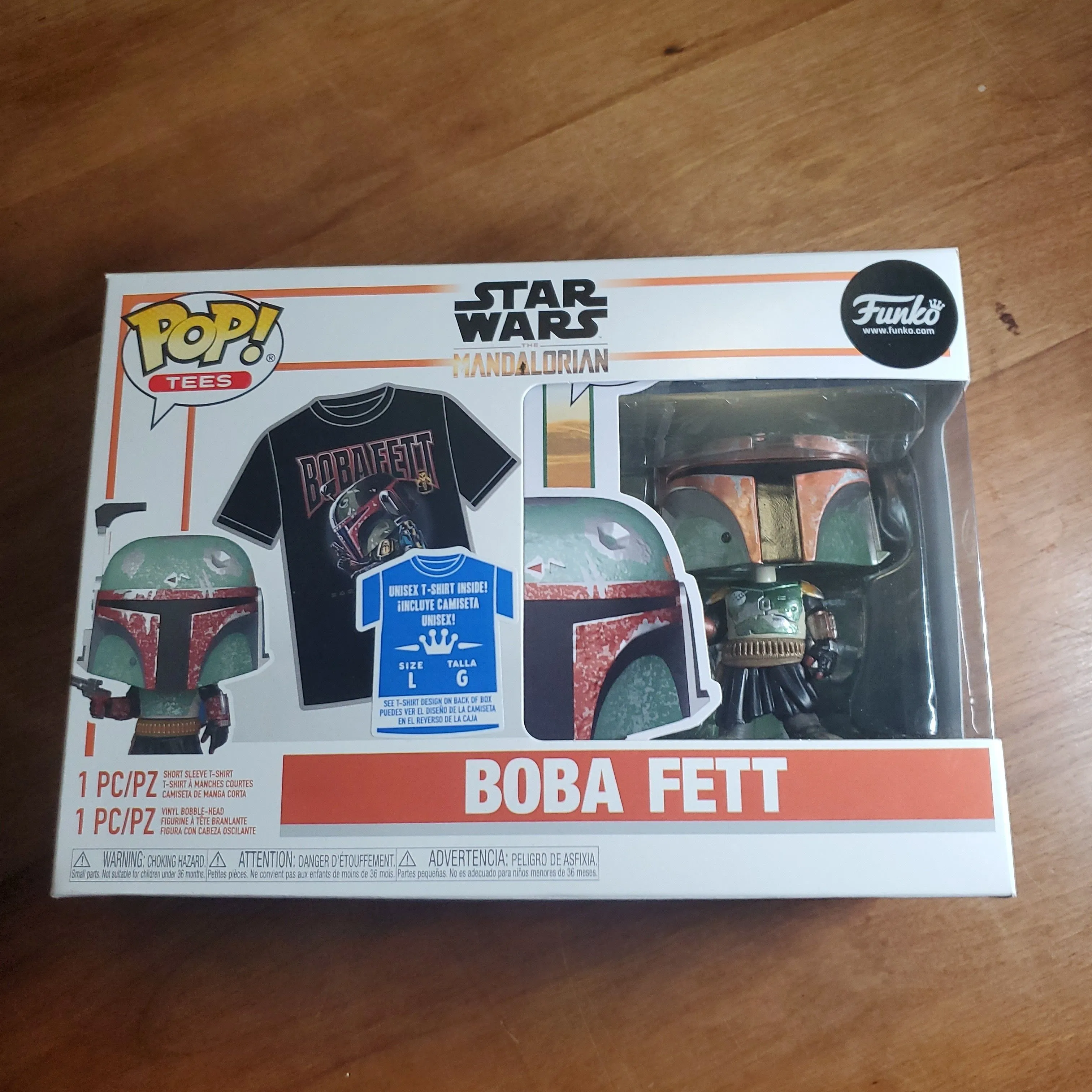 Product image for Boba Fett Funko w/ LG Boba Fett T-shirt