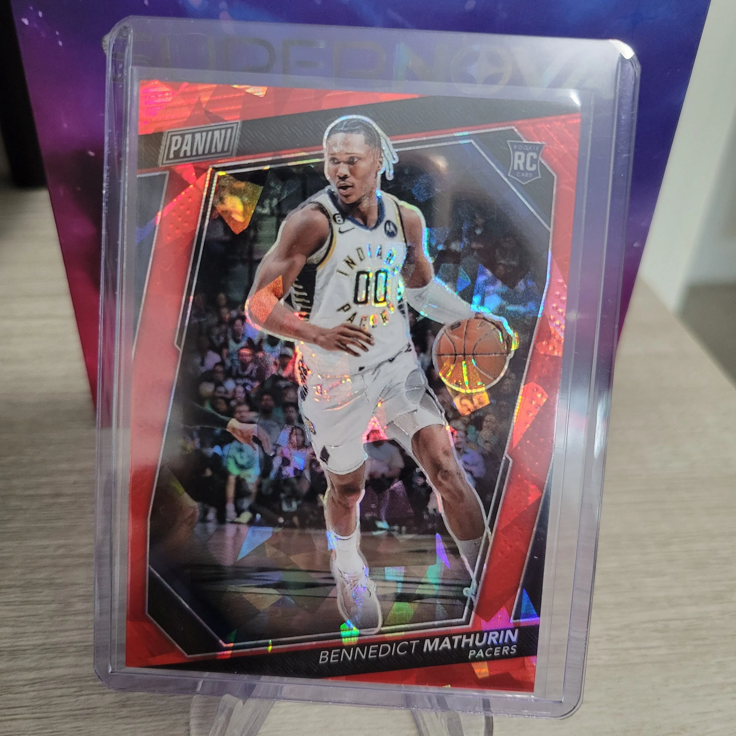 Product image for 2023 National VIP Benedict Mathurin Red Cracked Ice #/199