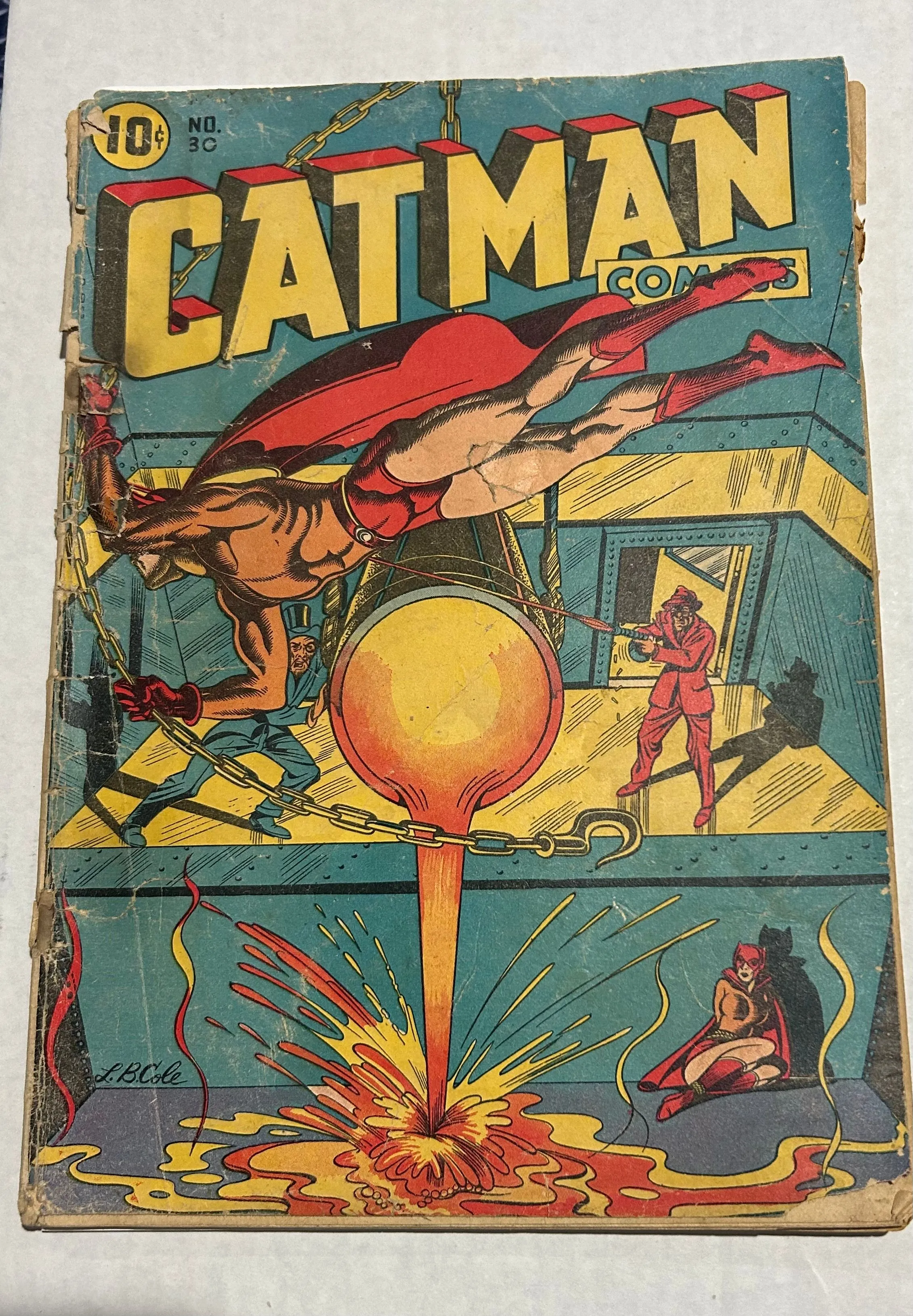 Product image for Catman Comics #30 LB Cole Continental 1945 Bondage Cover! 0.5 Cfold Missing