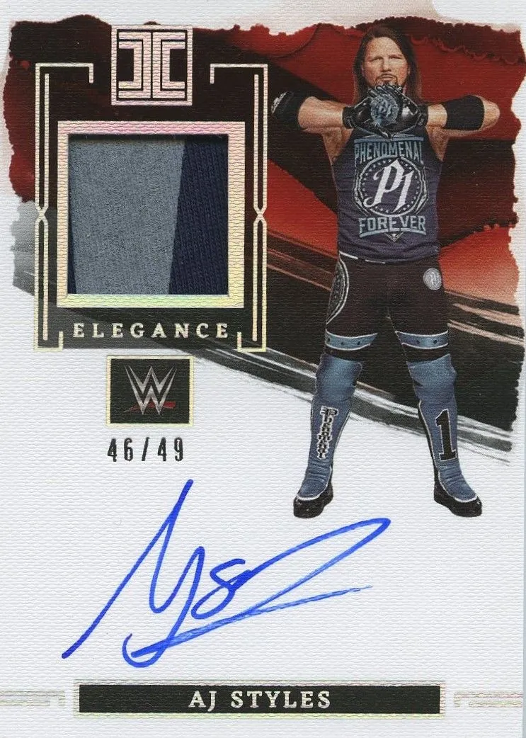 Product image for 2023 Impeccable Elegance Memorabilia Autograph AJ Styles EM-AJS #46/49