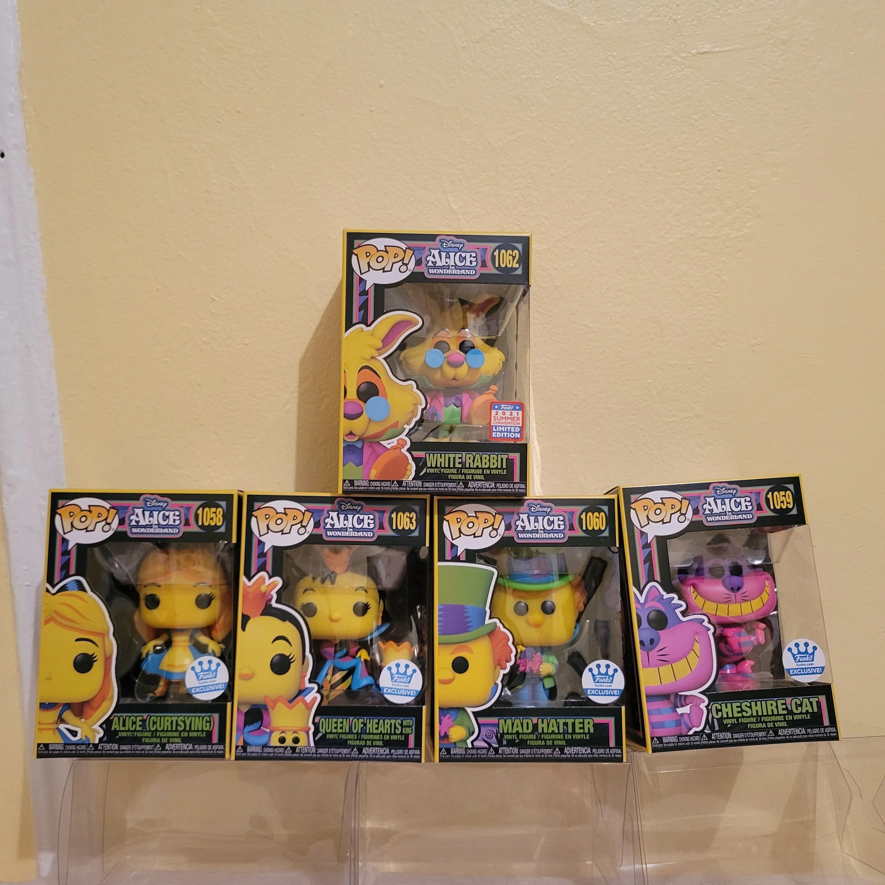 Product image for Alice in the Wonderland Blacklight Funko Pop Set