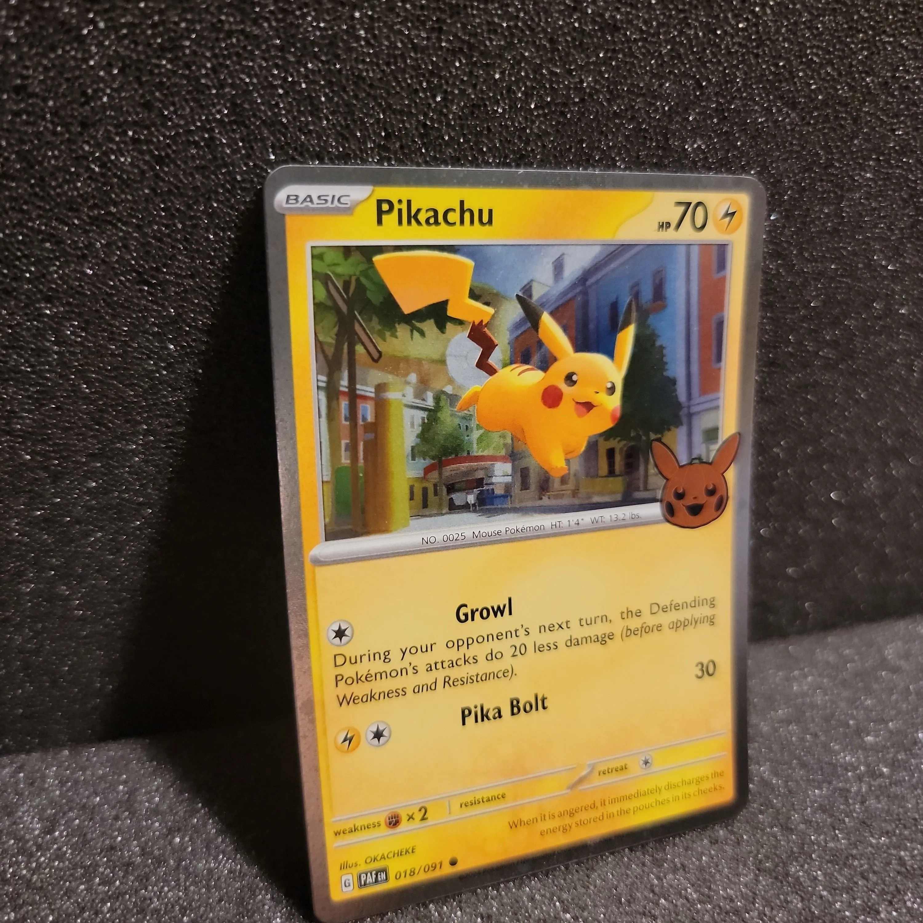 Product image for 2024 Pokemon Trick or Trade Pikachu 018/091 Halloween Stamp Cosmos Holo 