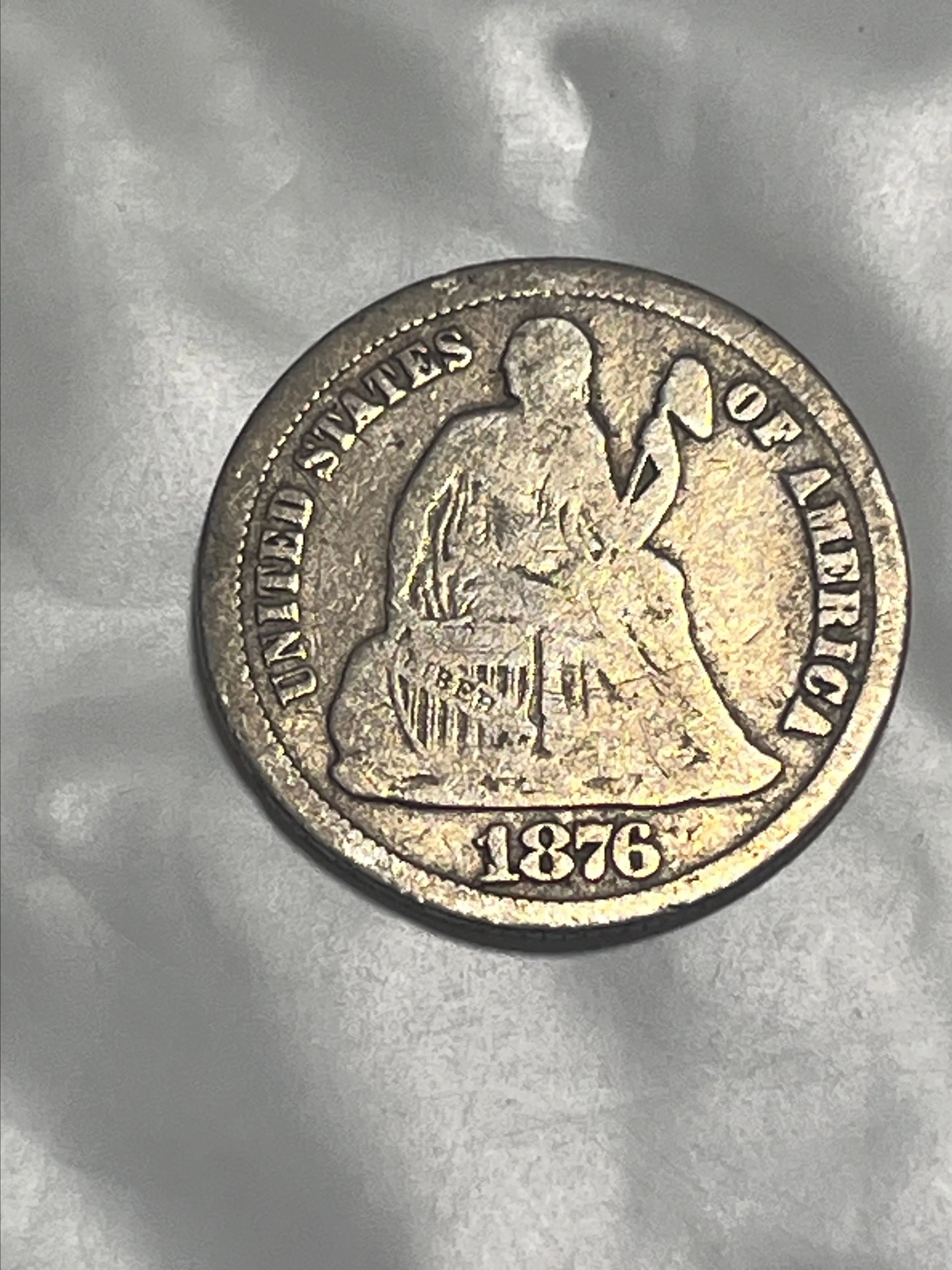 Product image for 055. 1876CC Seated Dime