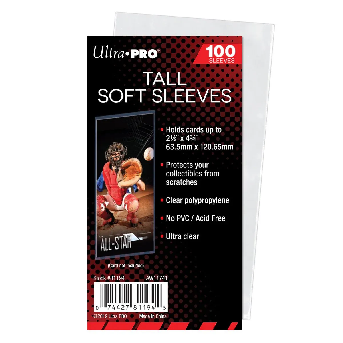 Product image for Ultra Pro Tall Soft Sleeves