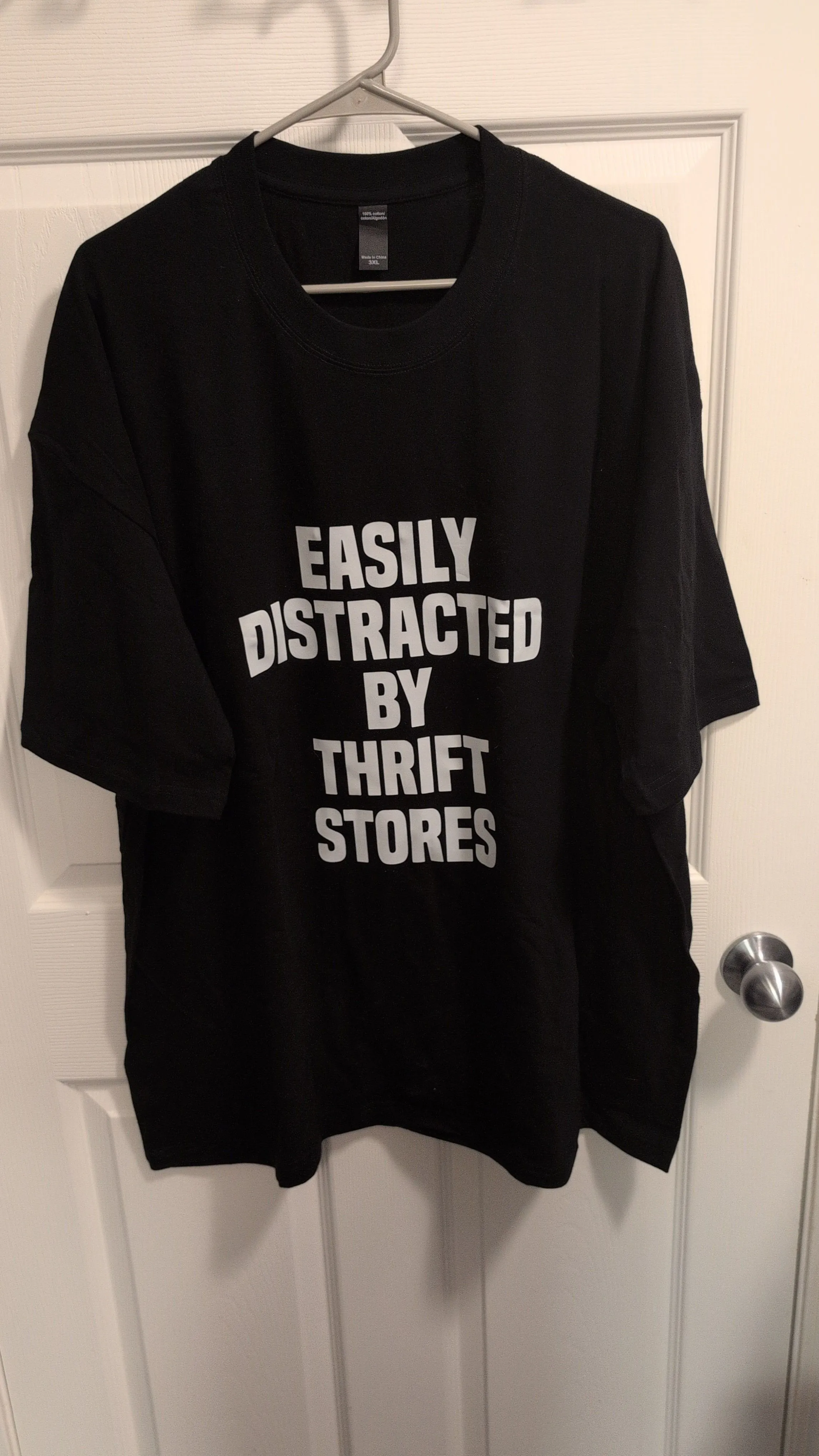 Product image for 000 NWOT "Easily Distracted by Thrift Stores" T-shirt 100% cotton unisex size 3X
