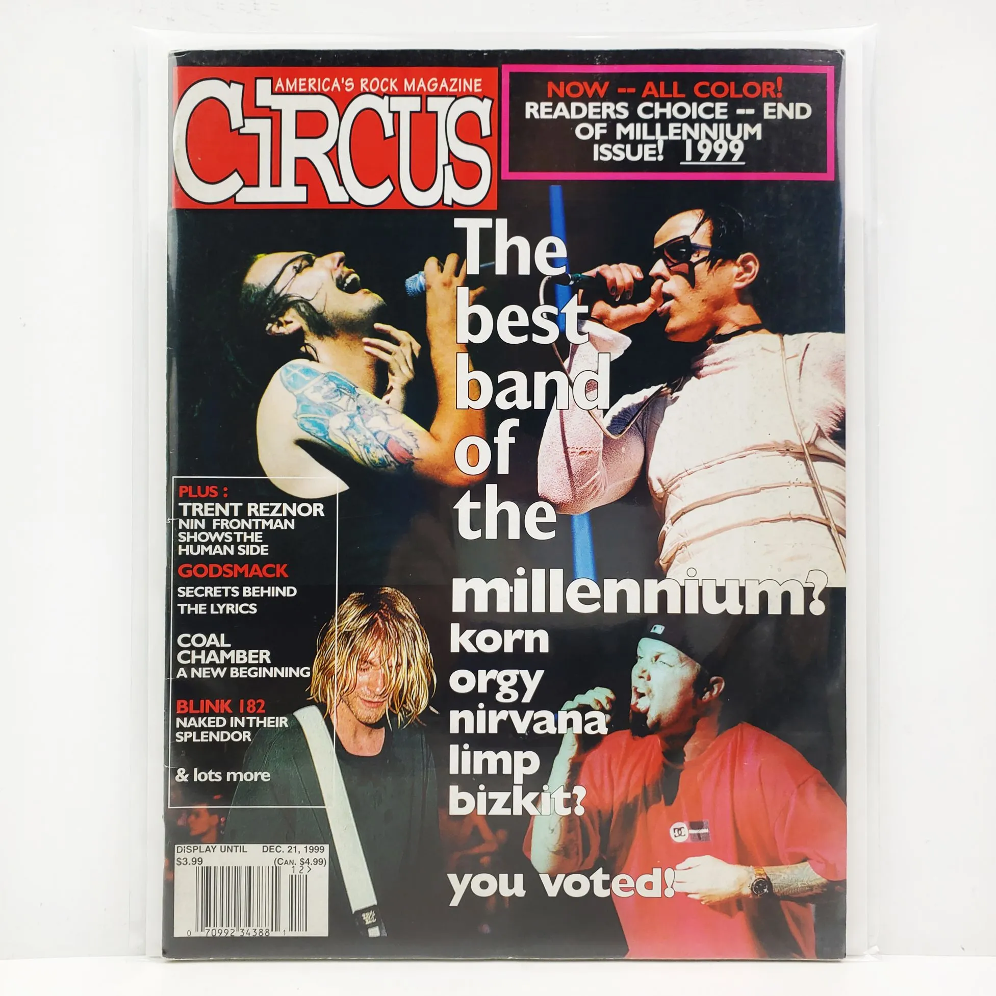 Product image for Circus Magazine Nirvana Marilyn Manson Korn NIN Cobain Reznor 1999 Unread Stock