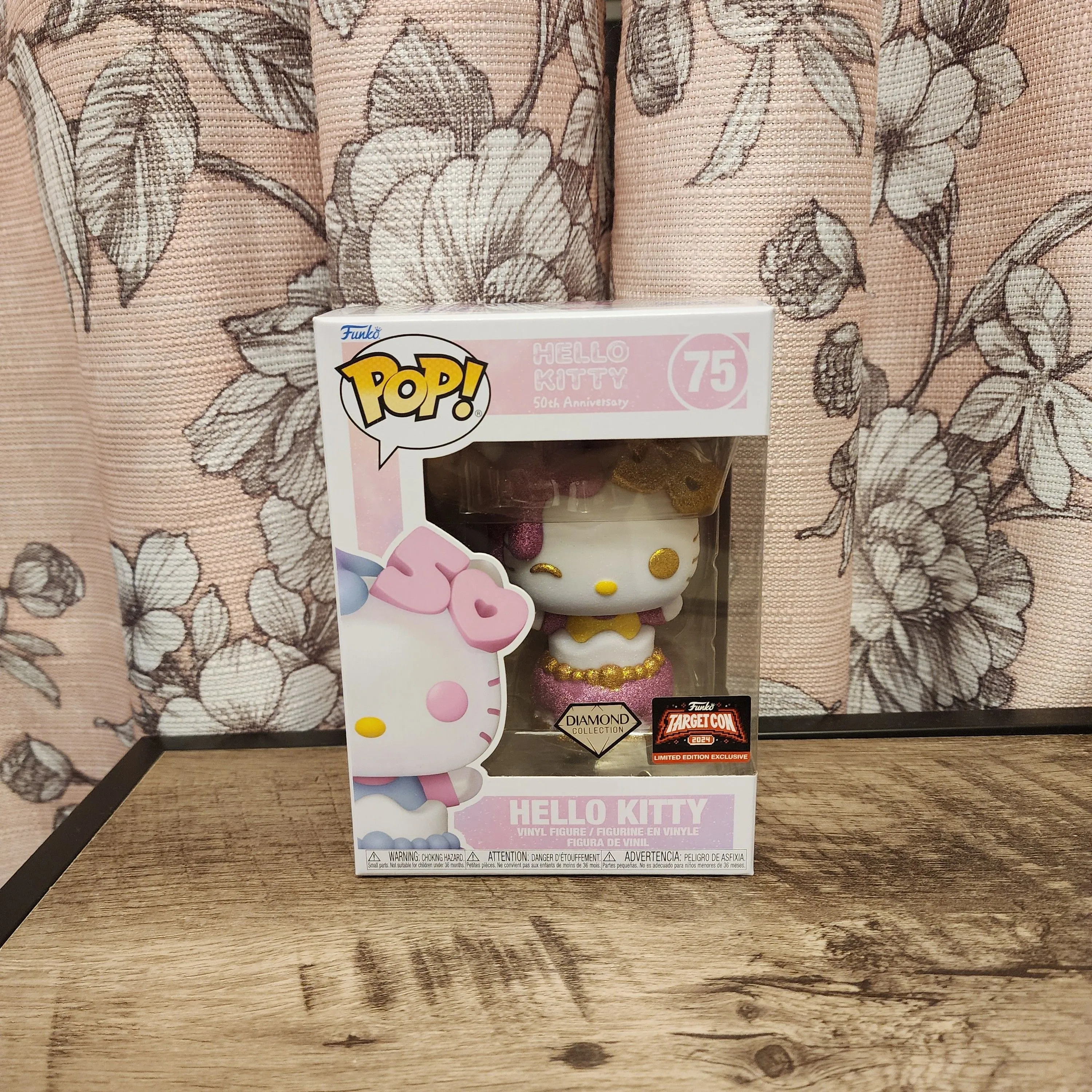 Product image for Funko Pop Sanrio Hello Kitty 50TH ANNIVERSARY Cake Diamond Targetcon 2024 Exclusive