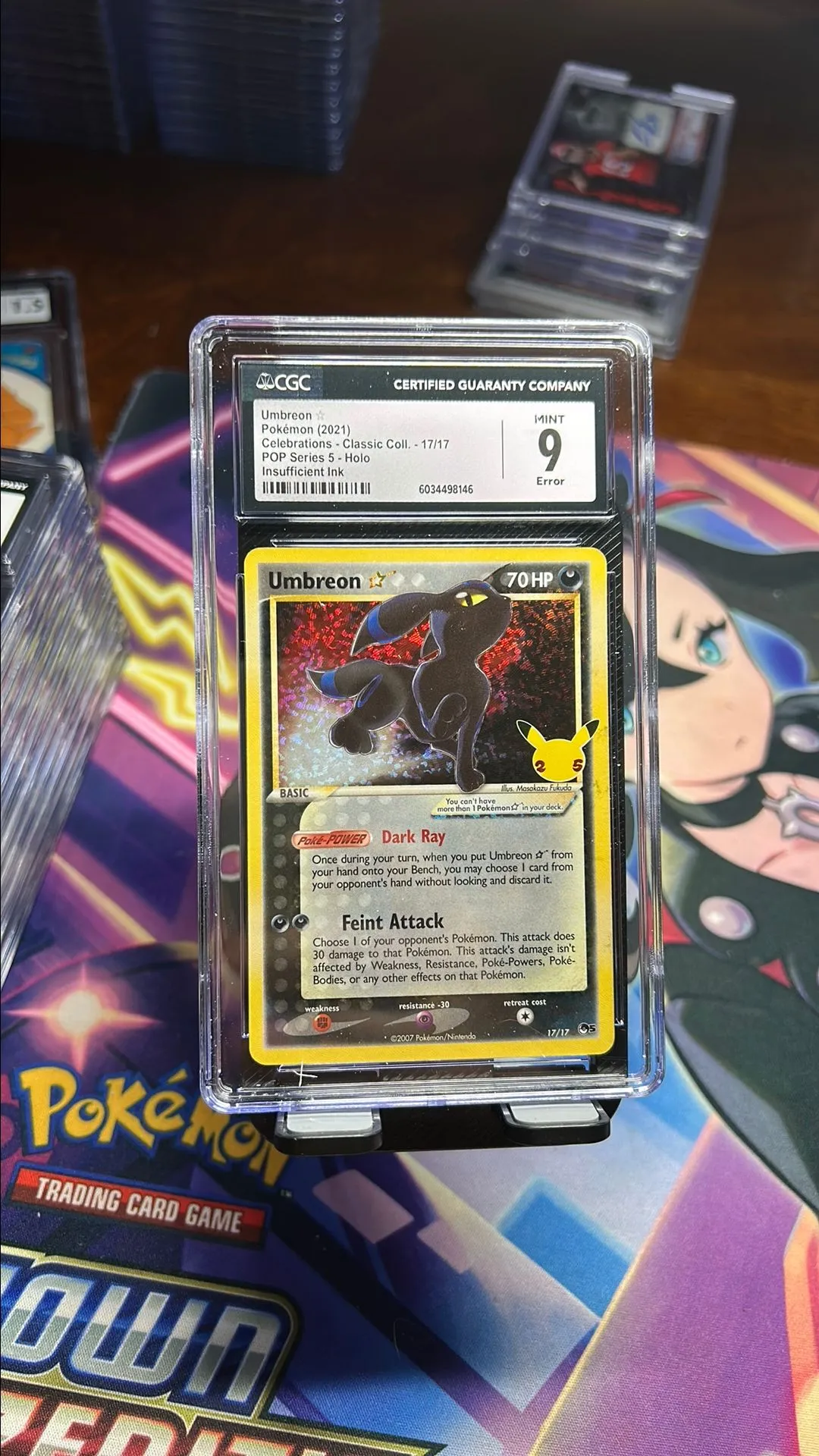 Product image for Umbreon Celebrations Error Grade CGC 9
