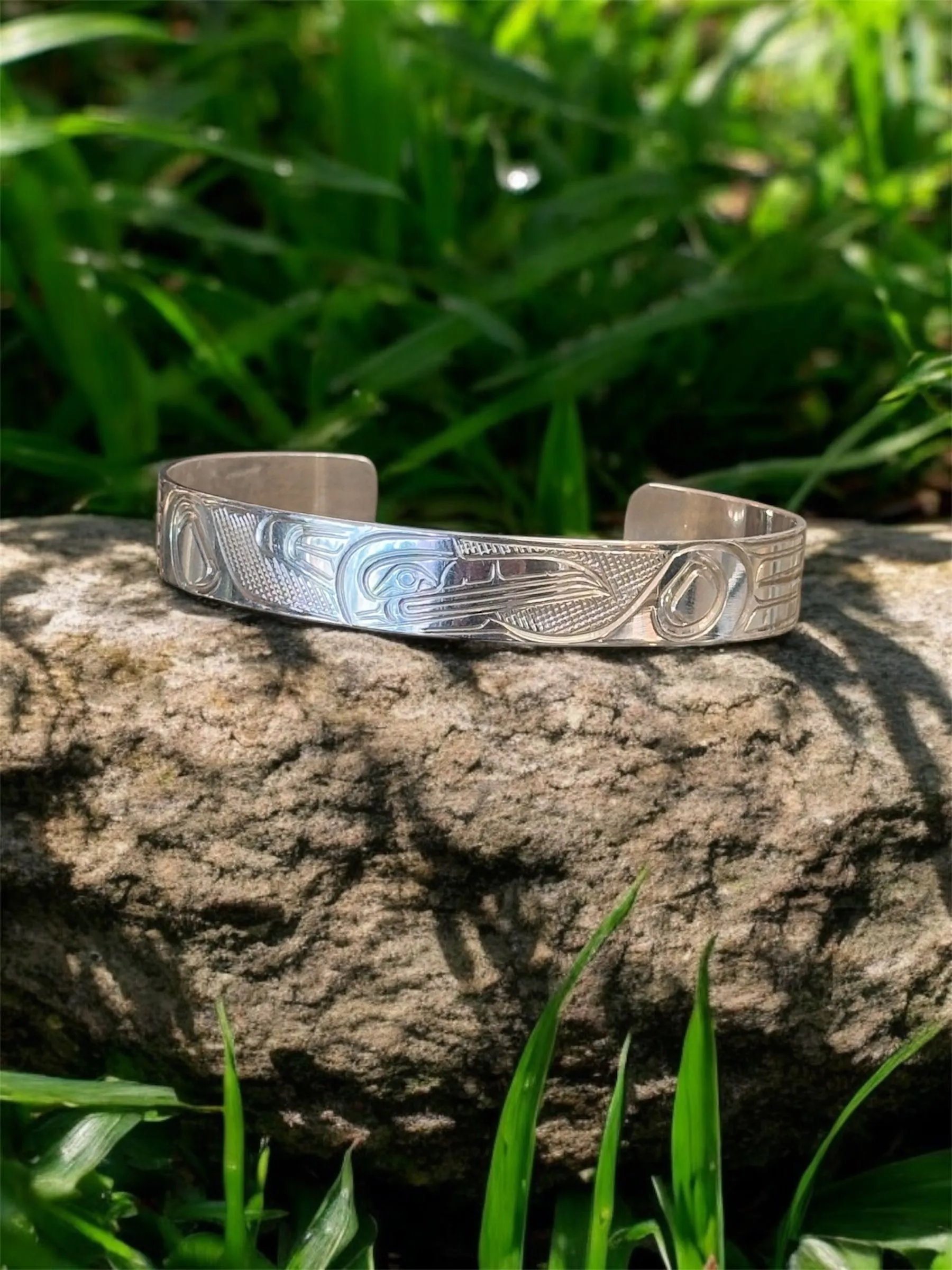 Product image for First Nations Sterling Silver Cuff Bracelet