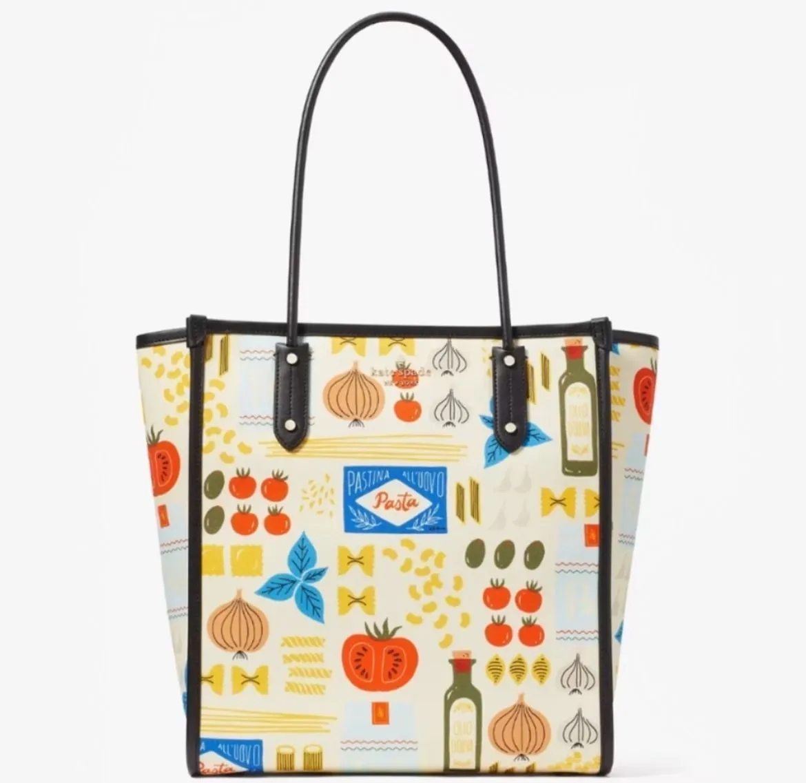 Product image for New Kate Spade Italian Mangia printed north south Ella tote novelty