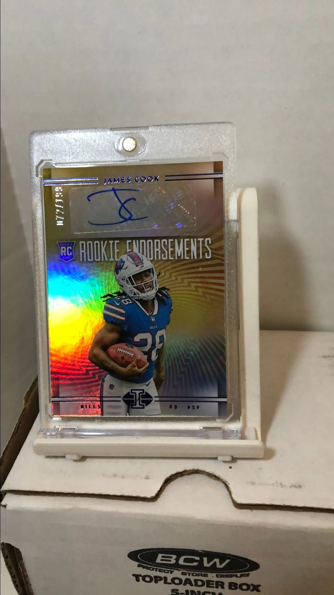 Product image for James Cook 2022 Illusions Rookie Endorsements Auto /199