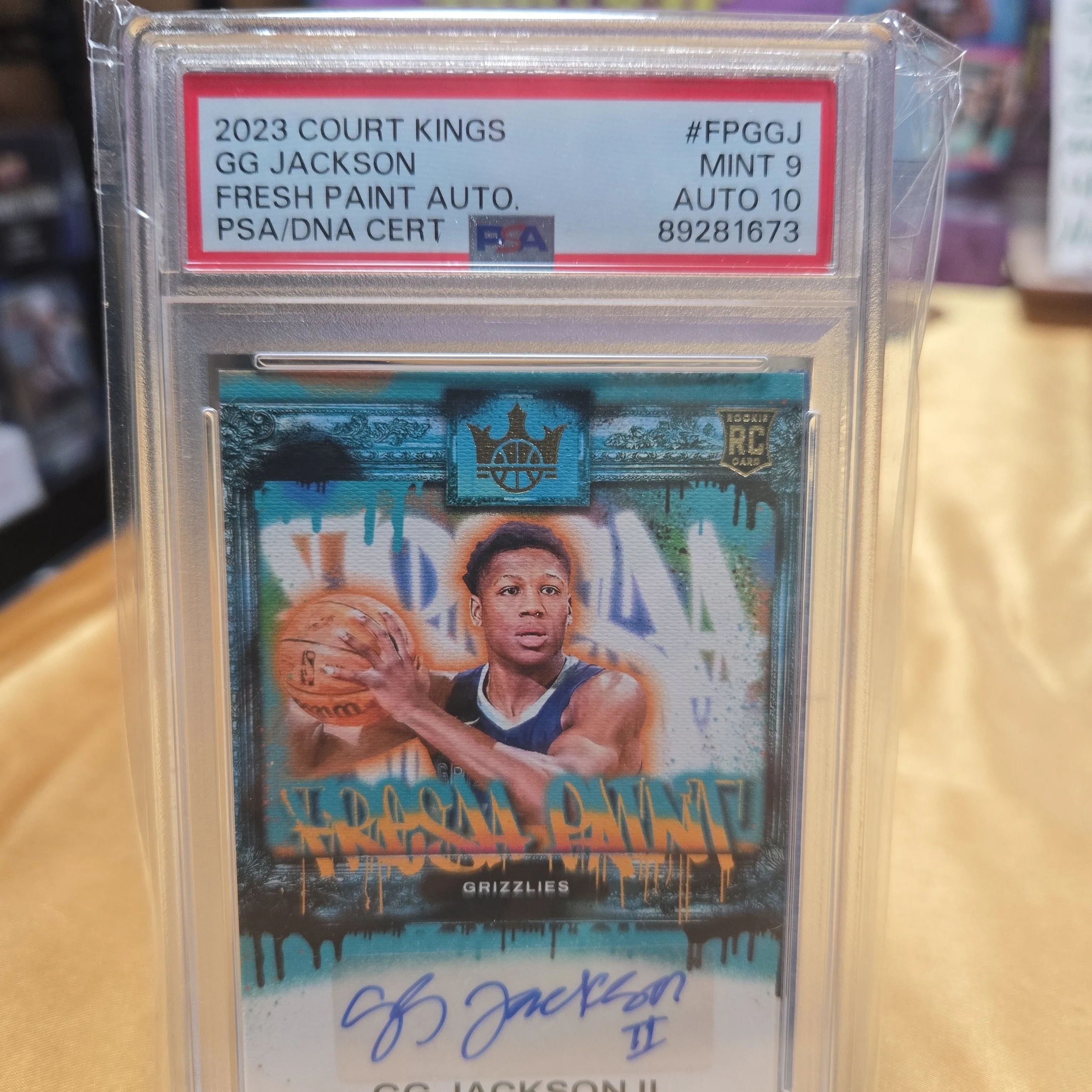 Product image for 2023 Panini Court Kings Fresh Paint Autographs Gg Jackson Ii FPGGJ Fresh Paint Auto. PSA MINT 9