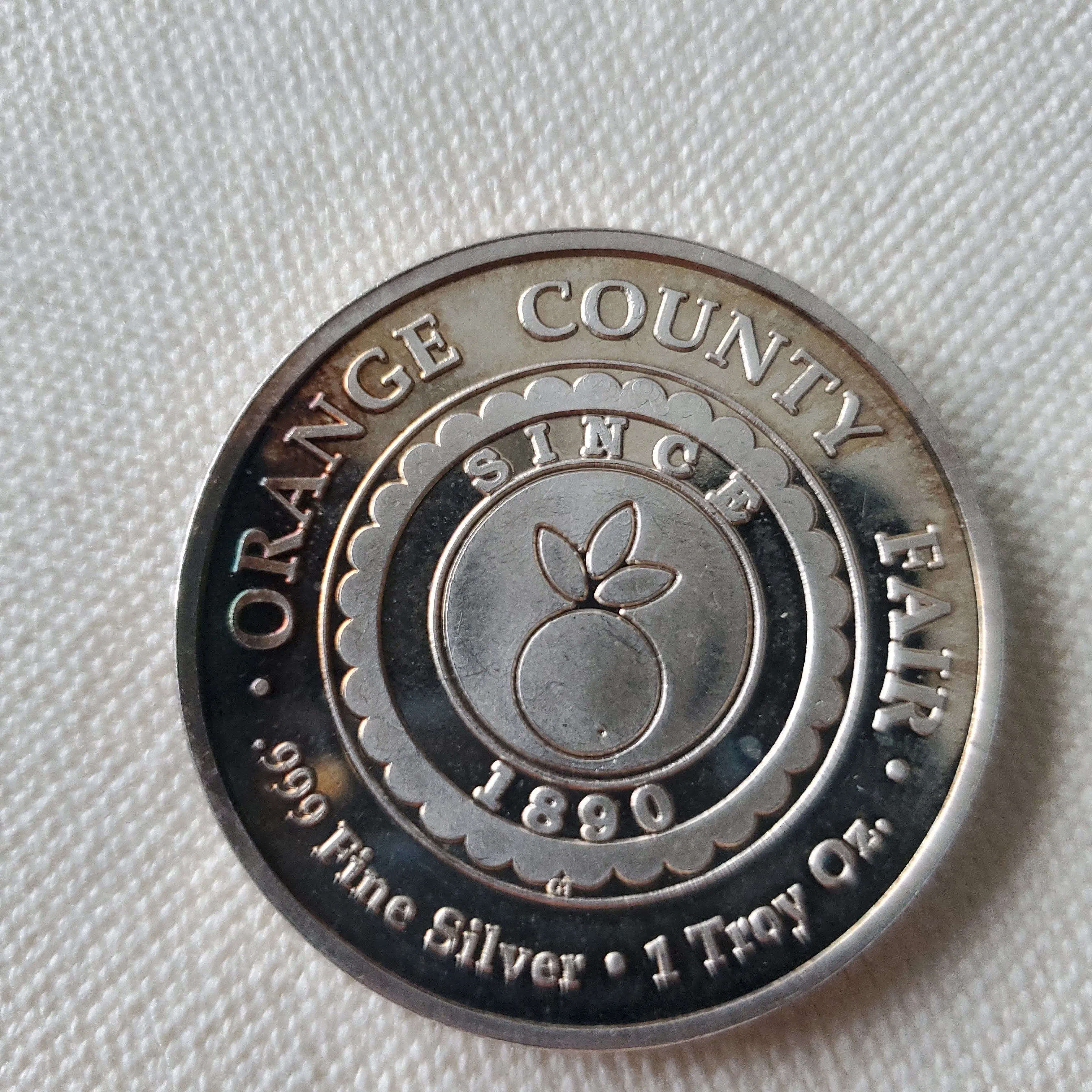 Product image for orange county fair silver round