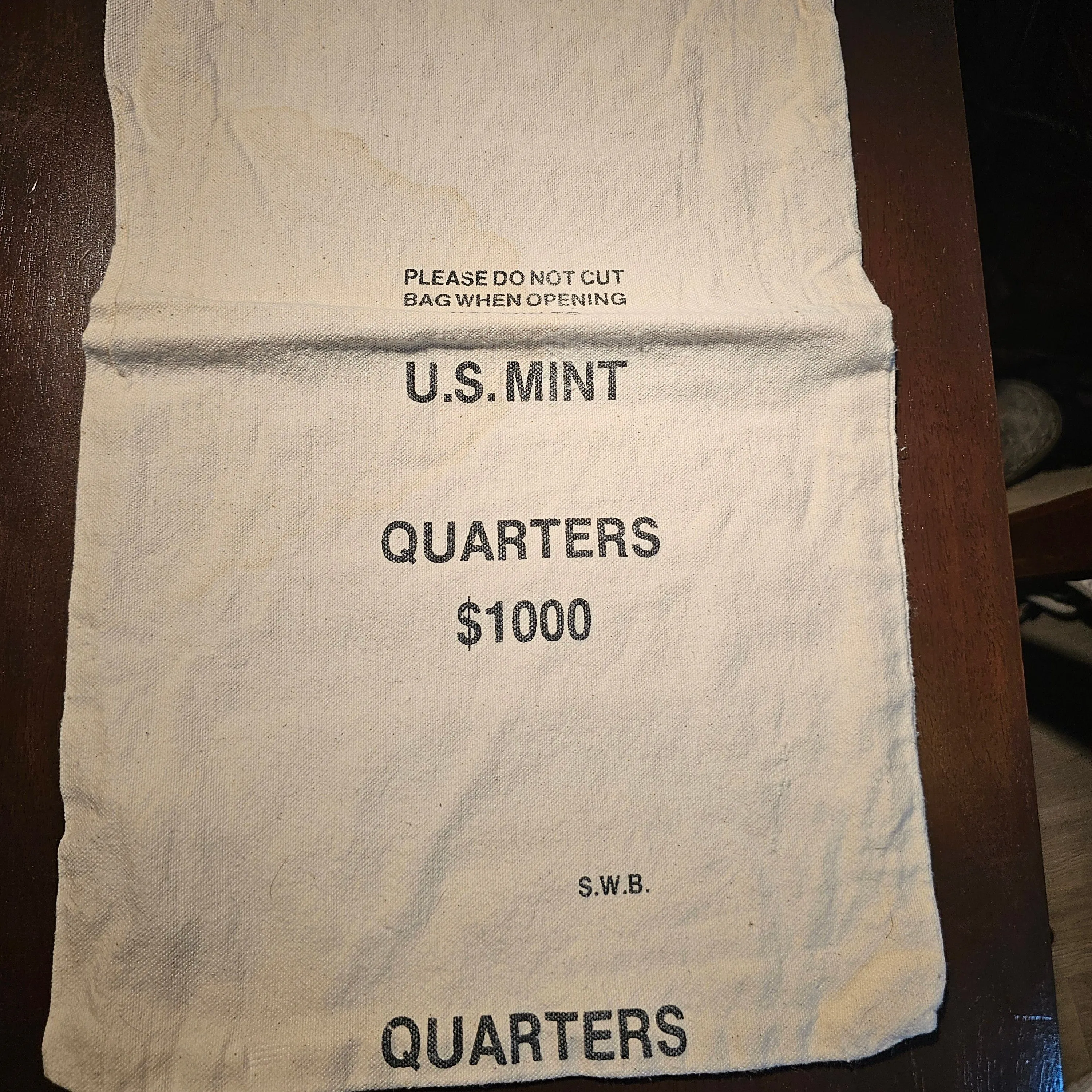 Product image for US Mint $1000 quarter bag