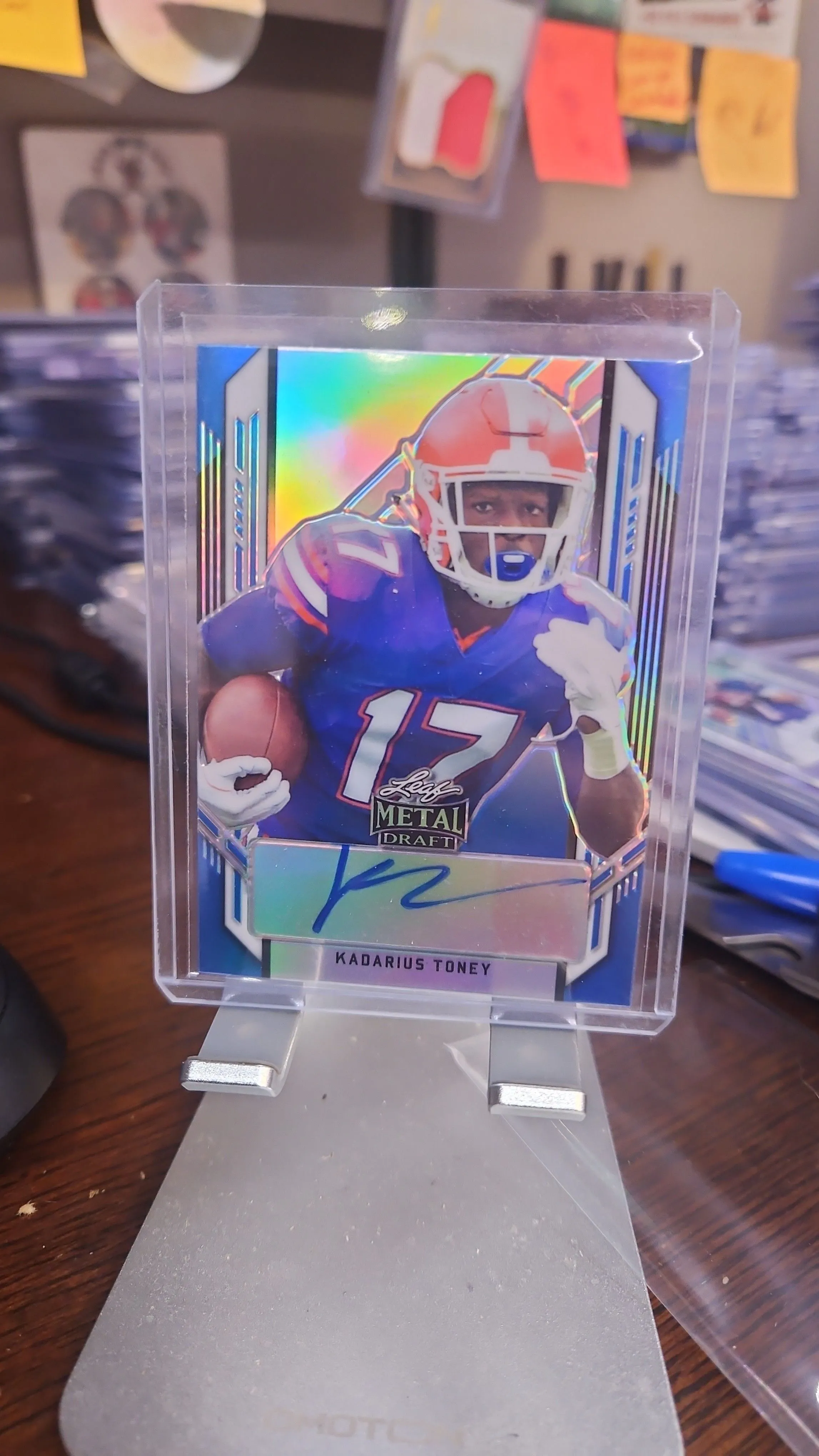 Product image for Kadarius Toney Rookie Auto...#d 16/35...2021 Leaf Metal Draft....Florida Gators.....Giants