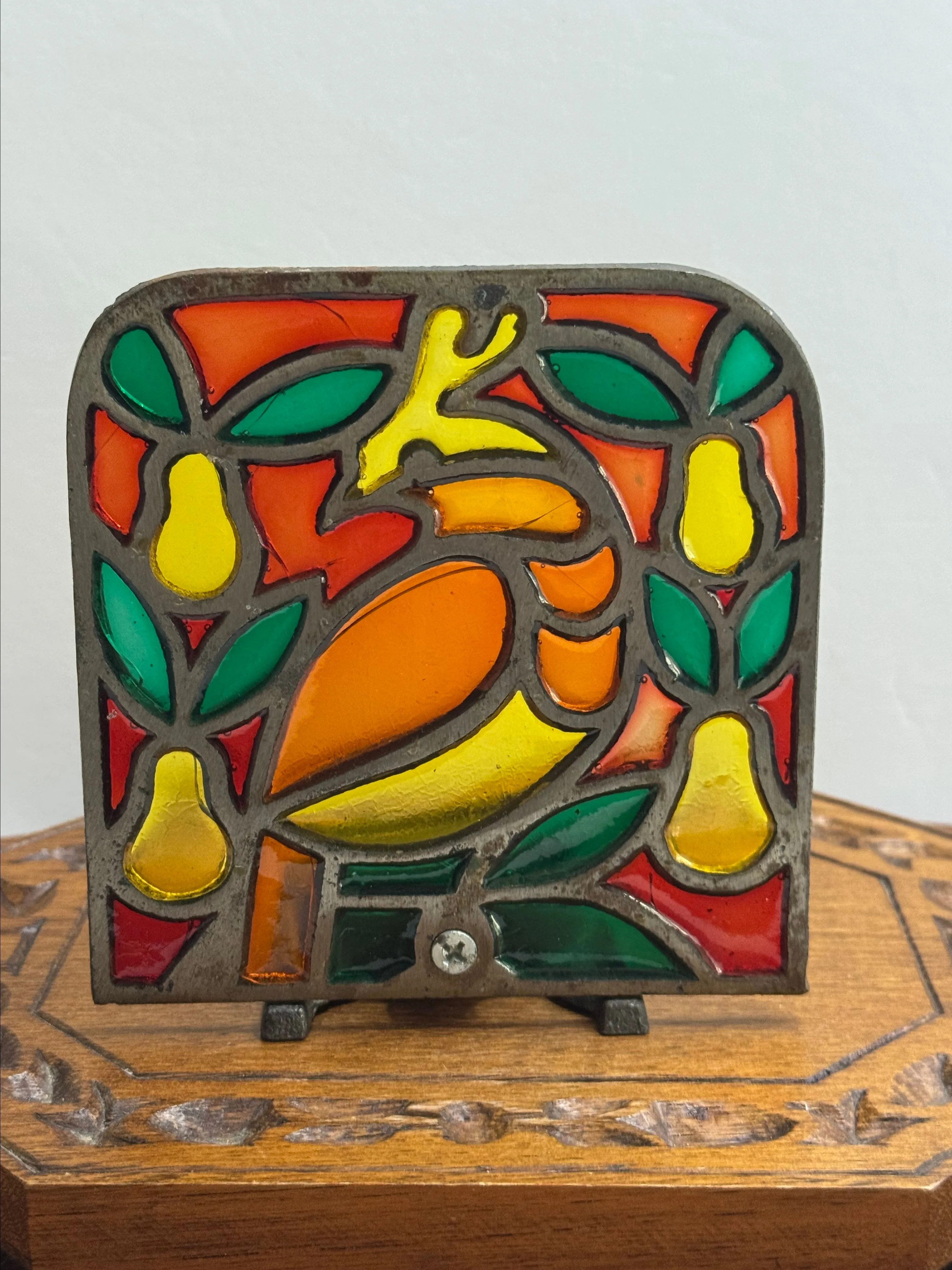 Product image for Stained Glass Partridge Tealight Candle Holder
