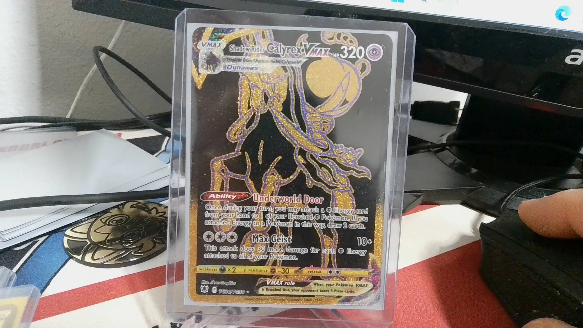 Shadow Rider Calyrex VMAX - Psychic - TG30/TG20 (Holofoil) (Secret) - SWSH10: Astral Radiance Trainer Gallery (SWSH10:TG)