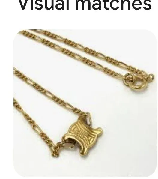 Product image for celine 1980 gold necklace 
