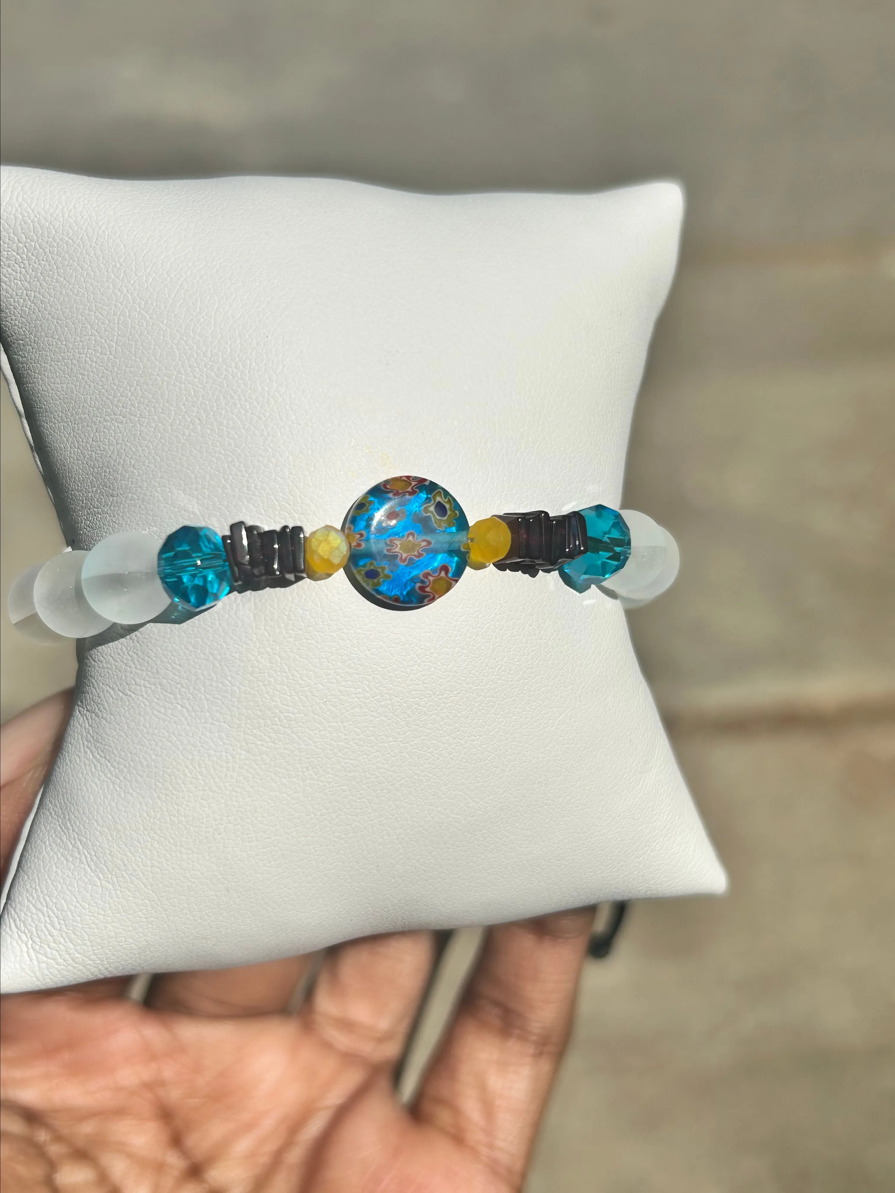 Product image for Garnet and Milifori Adjustable Bracelet
