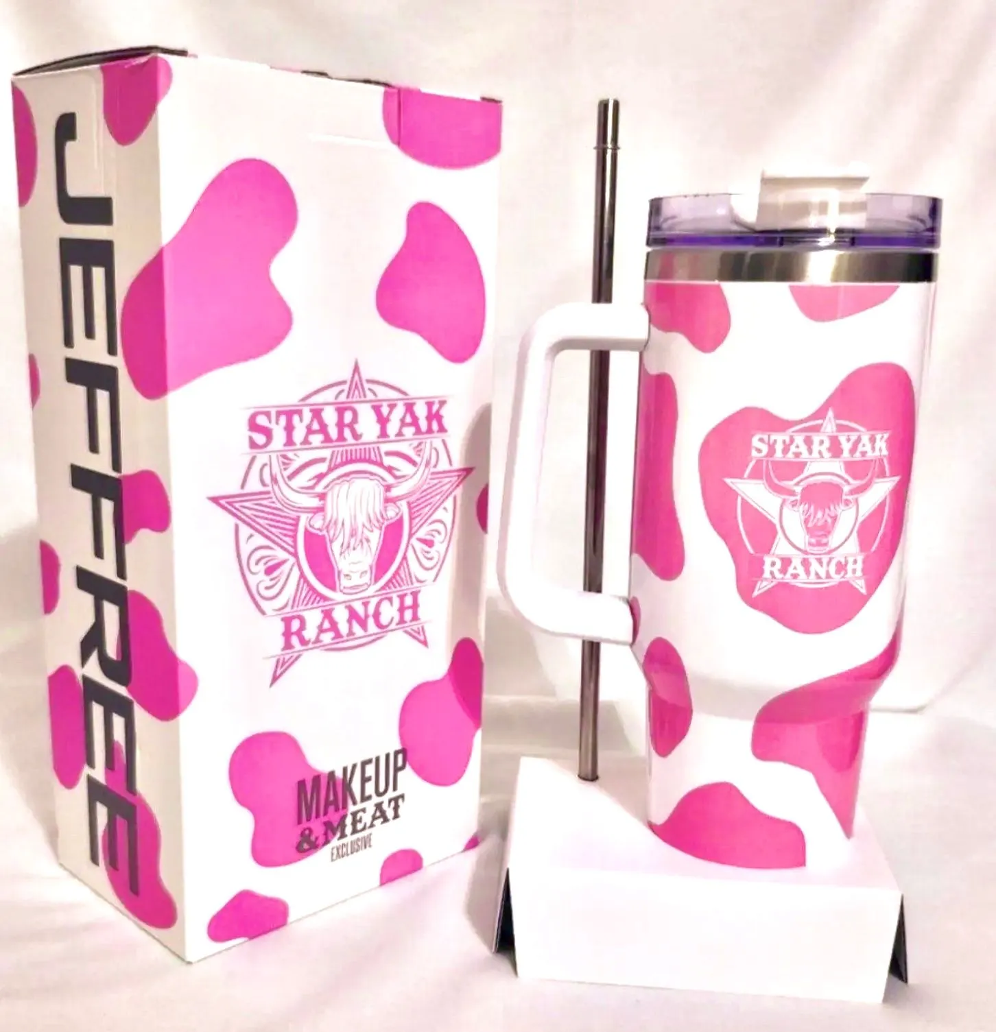Product image for 01 Jeffree Star Makeup & Meat Exclusive Cow Print Tumbler