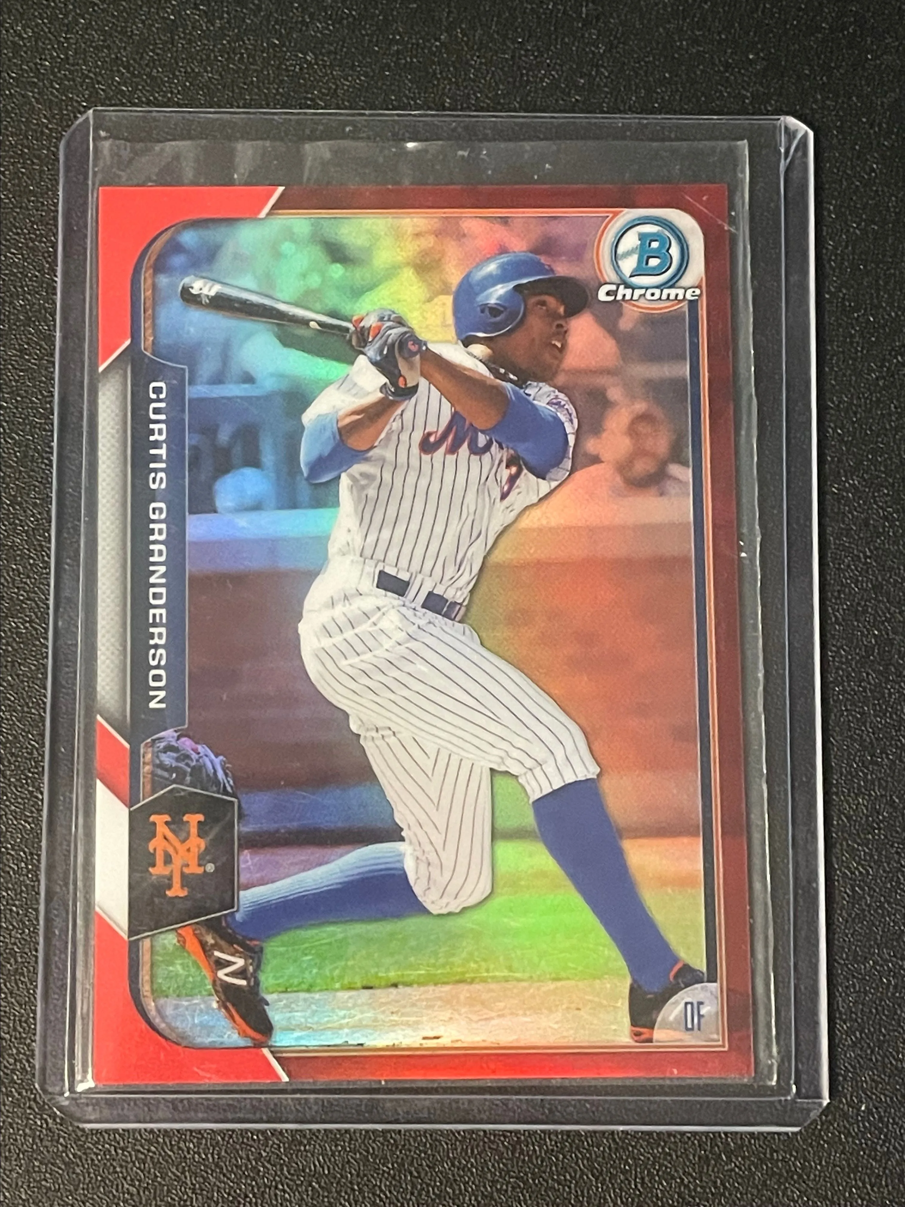 Product image for 2015 Bowman Chrome Curtis Granderson Red Refractor #4/5 - New York Mets