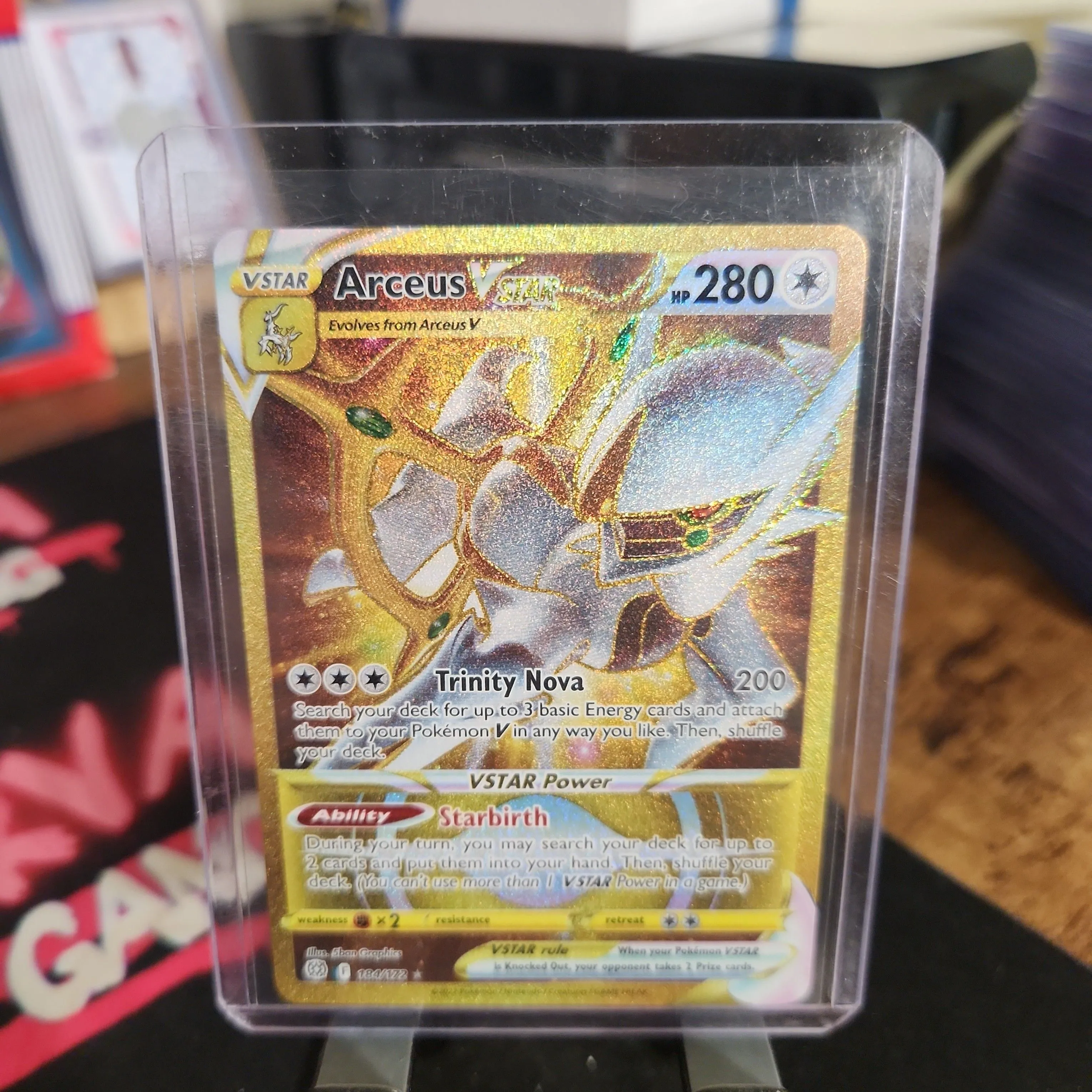 Pokmon Arceus VSTAR 184/172 Secret Gold Holo Rare Brilliant Stars   Whatnot: Shop, Sell, Connect