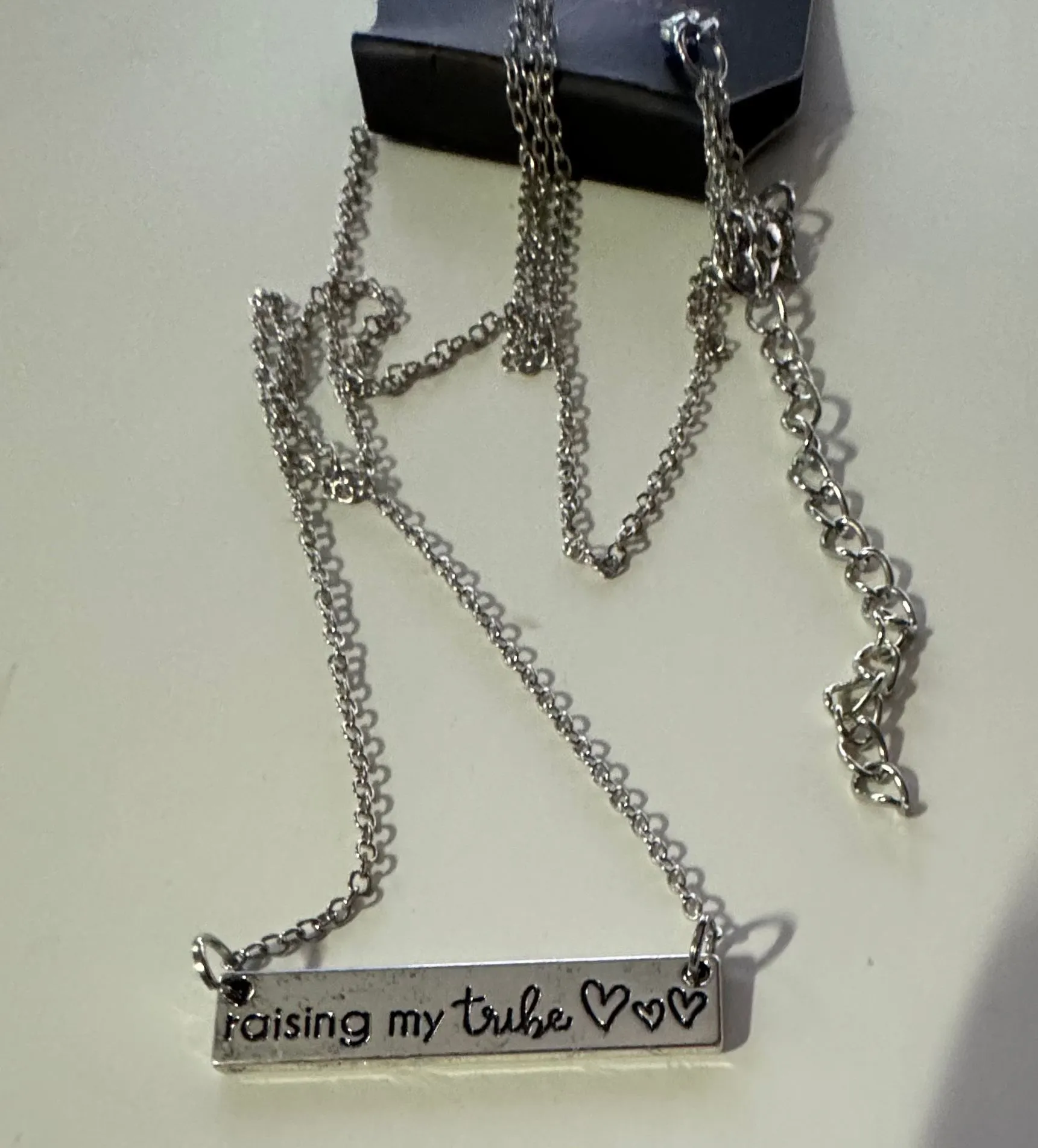 Product image for 0002  Raising My Tribe Bar Necklace