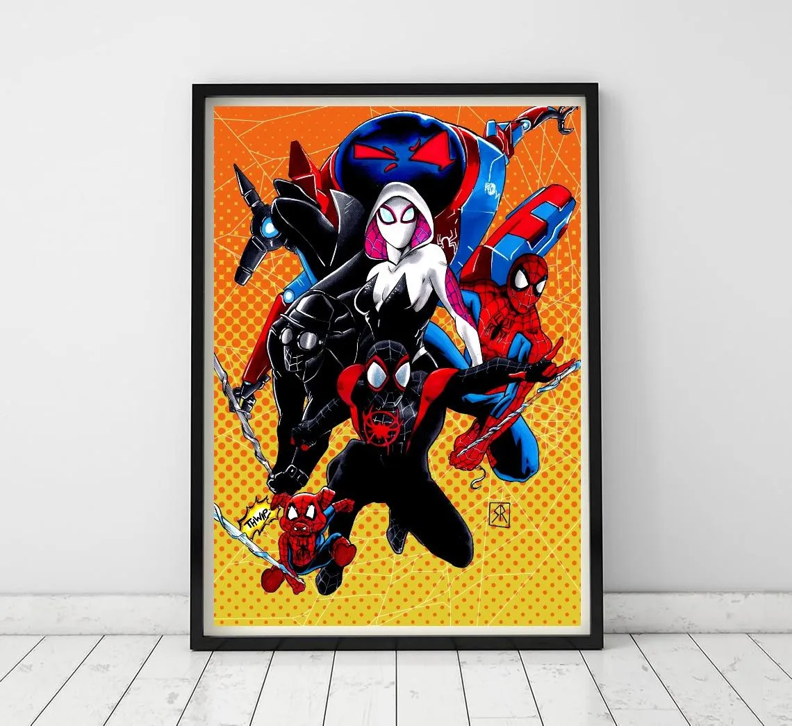 Product image for Spider-Verse A4 Poster - Art by Sam Rogers - Limited Edition Spider-man Print